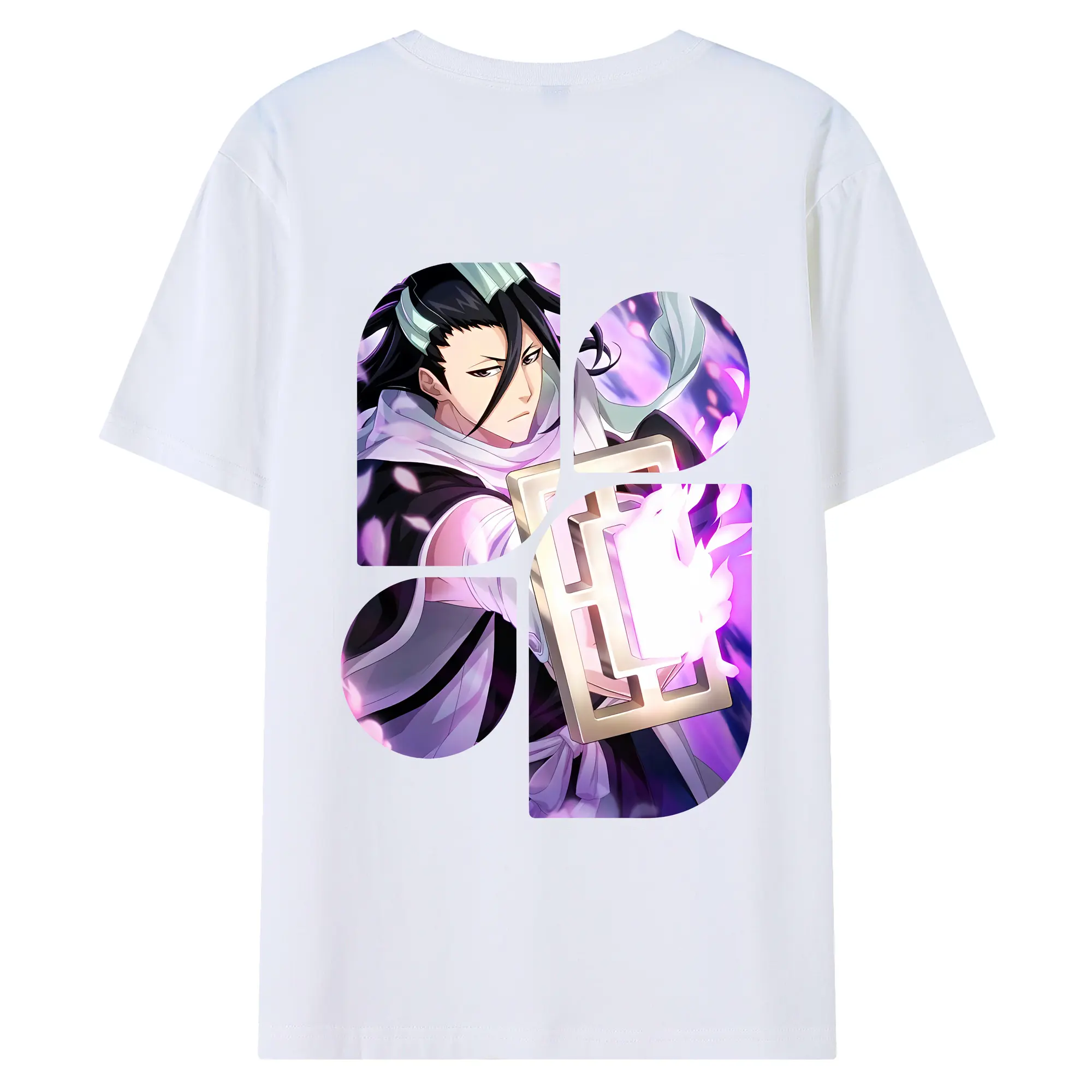 ブリーチ グッズ,朽木 白哉 - 綿100％ 半袖Tシャツ ・ バックプリント ・ 快適 通気性 ・ 日常使い 散歩 スポーツ用