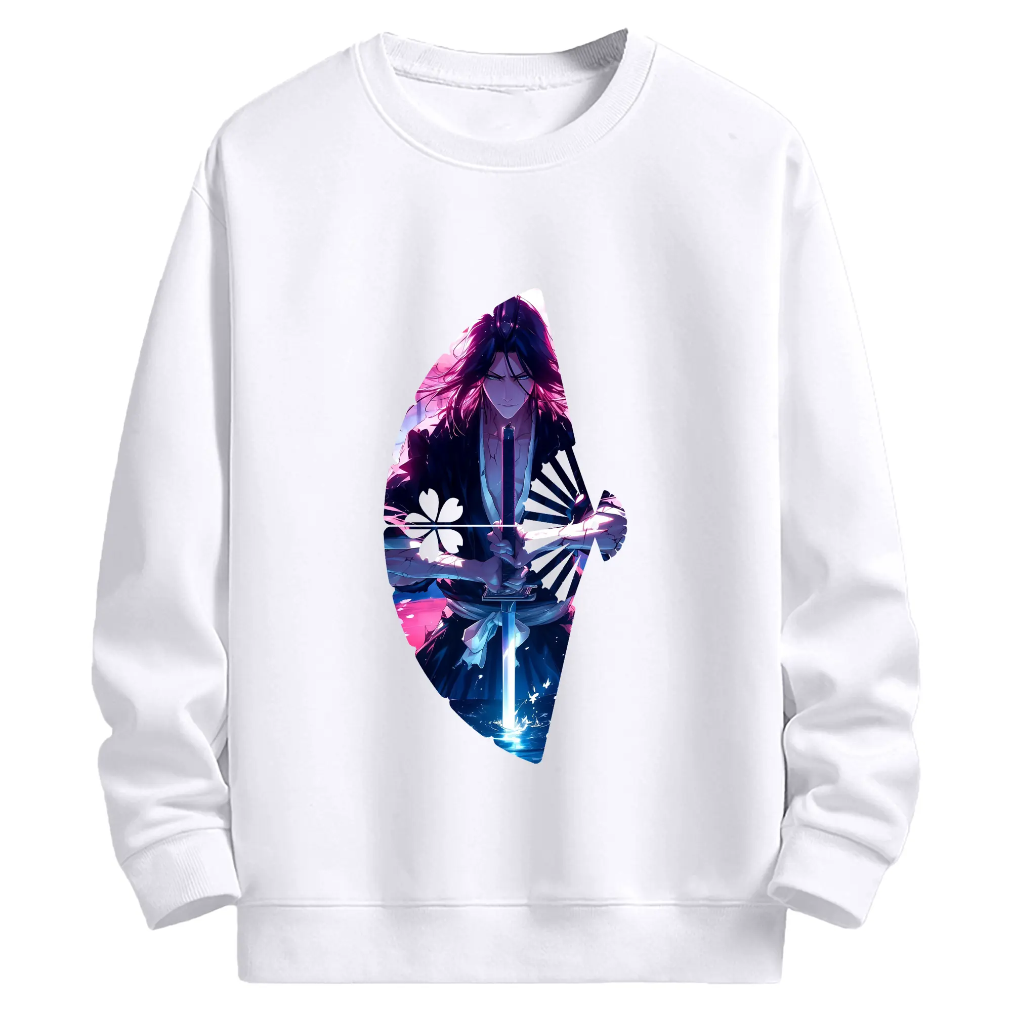 ブリーチ グッズ,朽木 白哉 - 高品質 クルーネック スウェット ・ コットン59％ ポリエステル41％ ・ ユニセックス 長袖 トレーナー ・ カジュアル デイリー スポーツ 散歩用