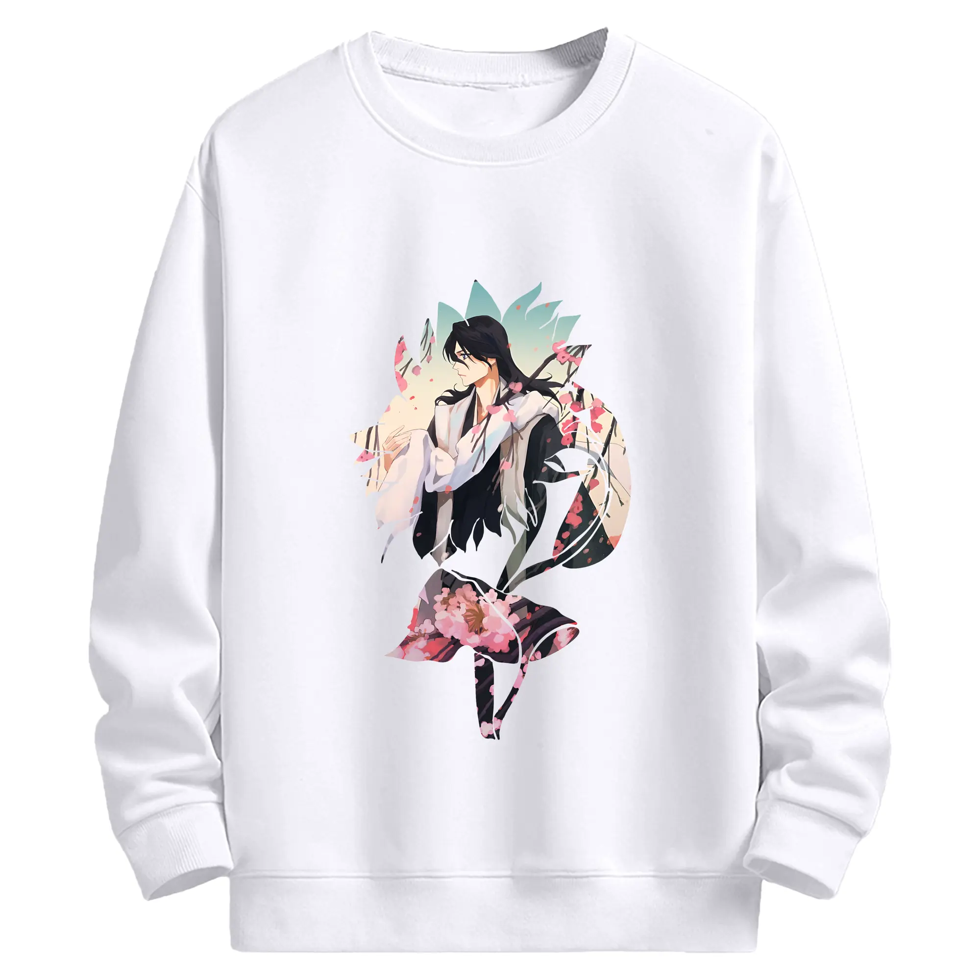 ブリーチ グッズ,朽木 白哉 - 高品質 クルーネック スウェット ・ コットン59％ ポリエステル41％ ・ ユニセックス 長袖 トレーナー ・ カジュアル デイリー スポーツ 散歩用