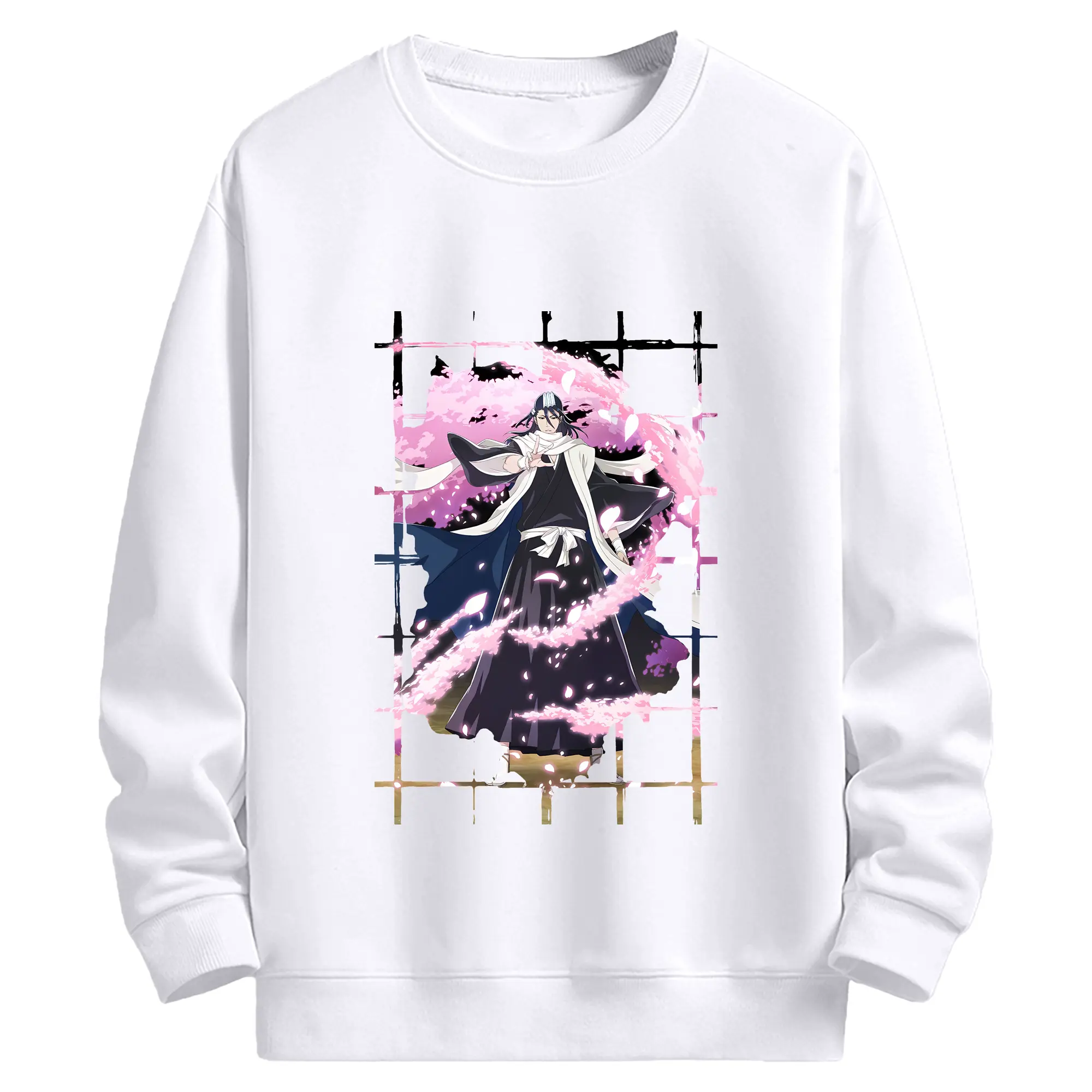 ブリーチ グッズ,朽木 白哉 - 高品質 クルーネック スウェット ・ コットン59％ ポリエステル41％ ・ ユニセックス 長袖 トレーナー ・ カジュアル デイリー スポーツ 散歩用