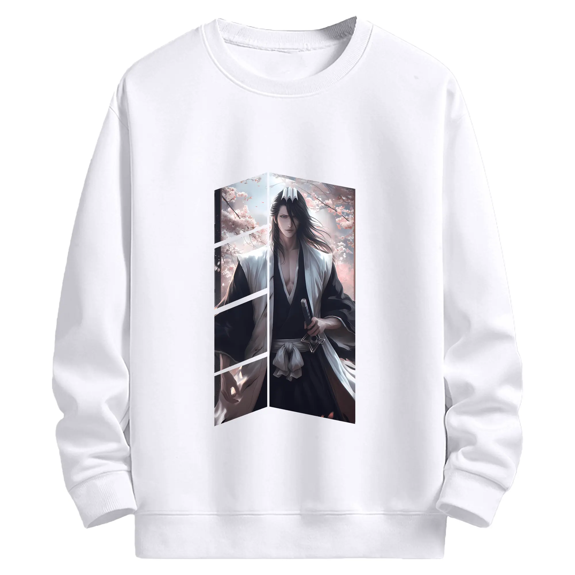 ブリーチ グッズ,朽木 白哉 - 高品質 クルーネック スウェット ・ コットン59％ ポリエステル41％ ・ ユニセックス 長袖 トレーナー ・ カジュアル デイリー スポーツ 散歩用