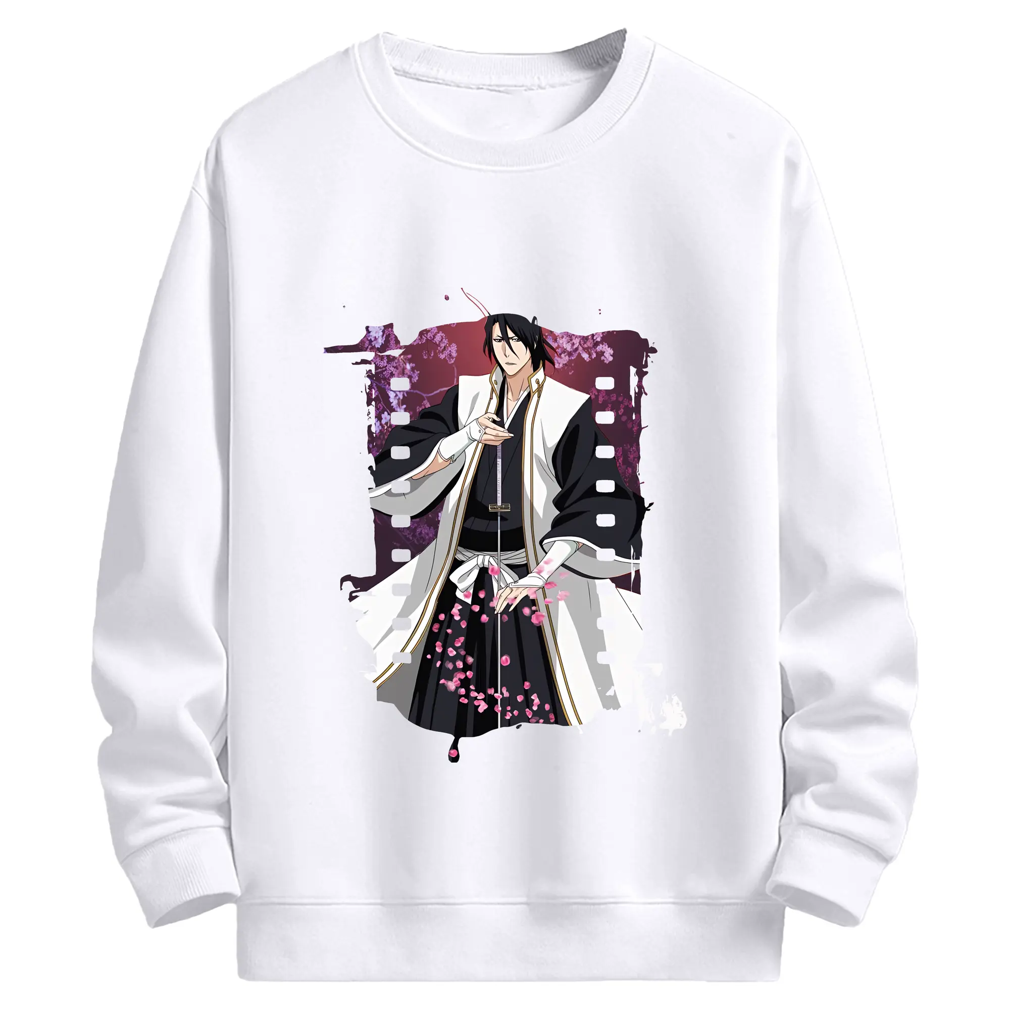 ブリーチ グッズ,朽木 白哉 - 高品質 クルーネック スウェット ・ コットン59％ ポリエステル41％ ・ ユニセックス 長袖 トレーナー ・ カジュアル デイリー スポーツ 散歩用