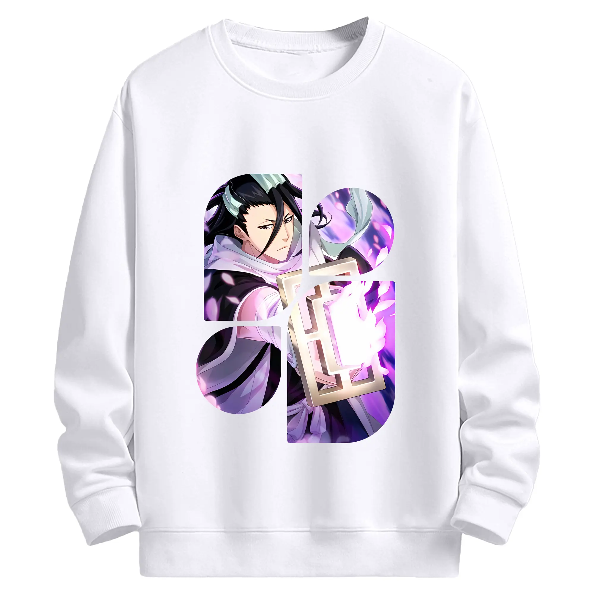 ブリーチ グッズ,朽木 白哉 - 高品質 クルーネック スウェット ・ コットン59％ ポリエステル41％ ・ ユニセックス 長袖 トレーナー ・ カジュアル デイリー スポーツ 散歩用