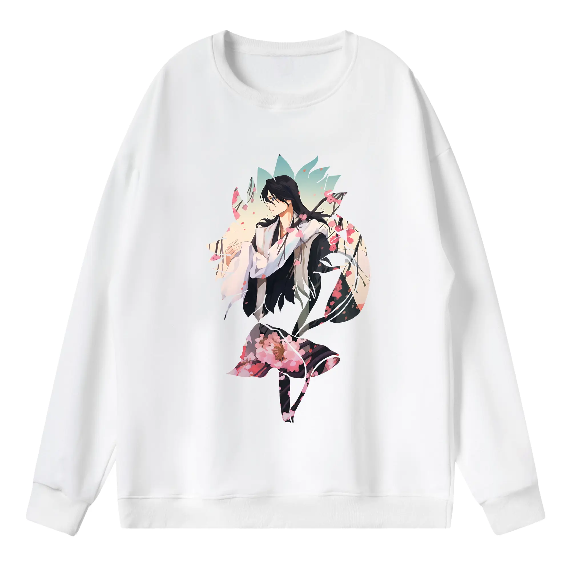 ブリーチ グッズ,朽木 白哉 - 薄手 クルーネック スウェット 裏毛260g · ポリエステル 春秋向け カジュアル 男女兼用 · トレーナー デイリー スポーツ 散歩に最適