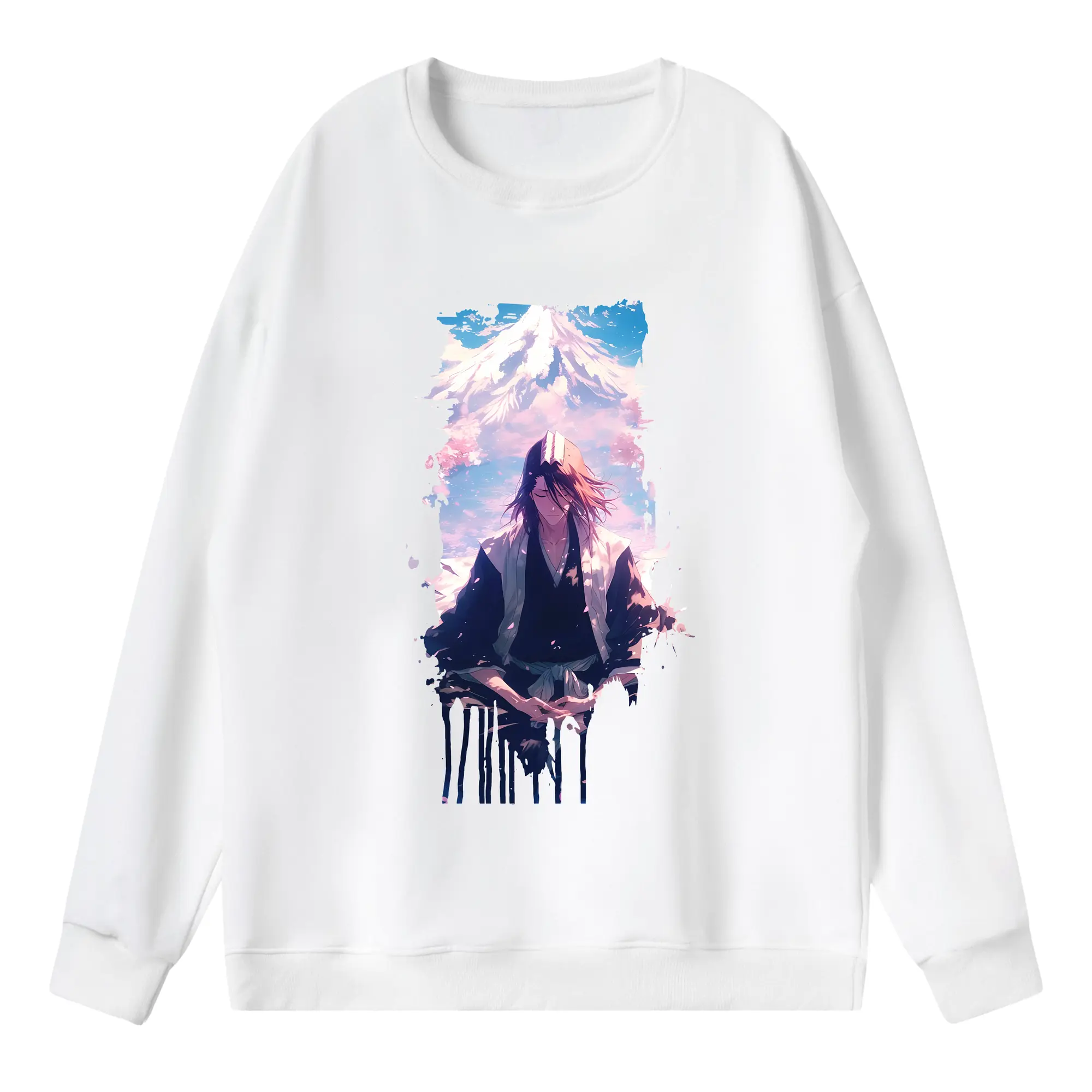 ブリーチ グッズ,朽木 白哉 - 薄手 クルーネック スウェット 裏毛260g · ポリエステル 春秋向け カジュアル 男女兼用 · トレーナー デイリー スポーツ 散歩に最適