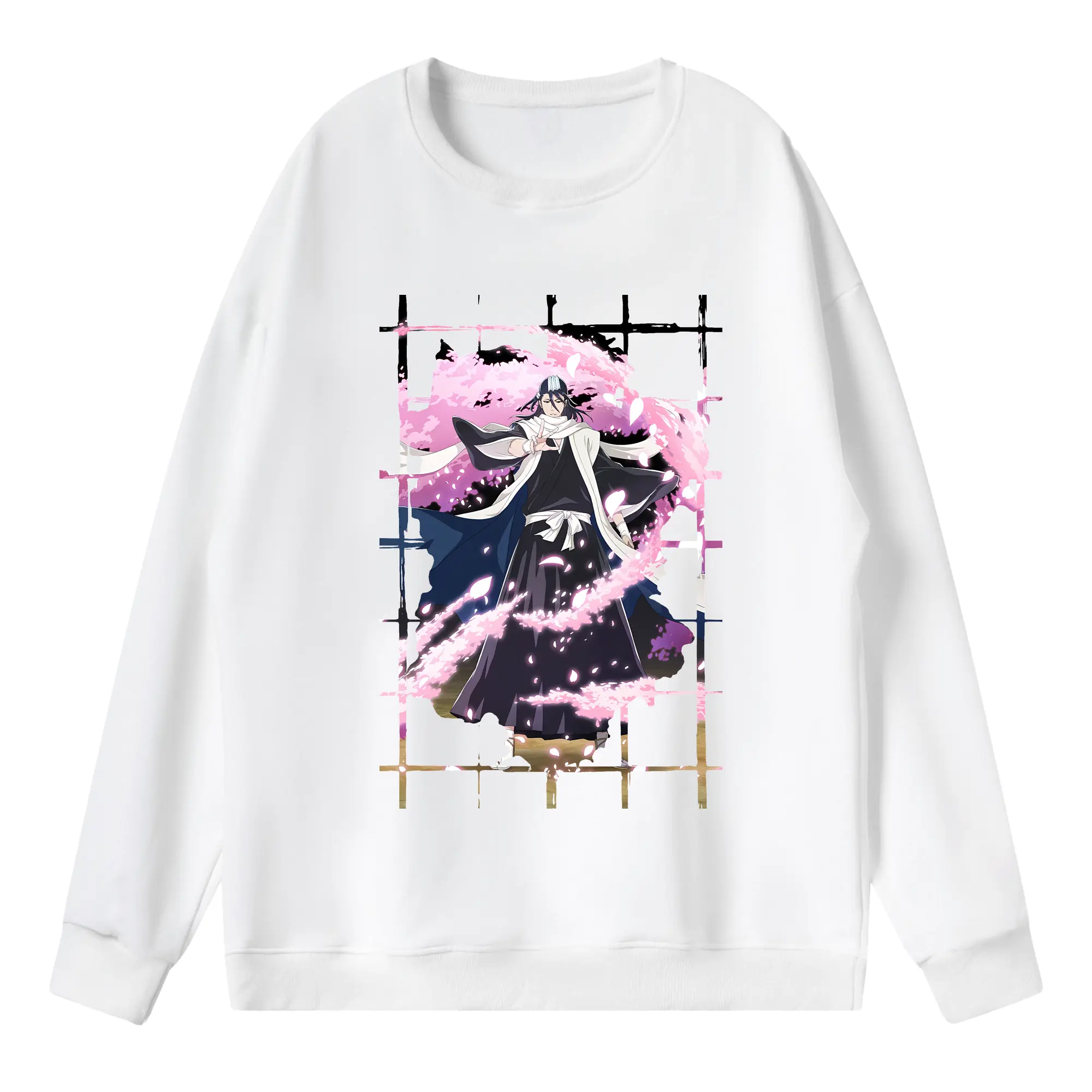 ブリーチ グッズ,朽木 白哉 - 薄手 クルーネック スウェット 裏毛260g · ポリエステル 春秋向け カジュアル 男女兼用 · トレーナー デイリー スポーツ 散歩に最適