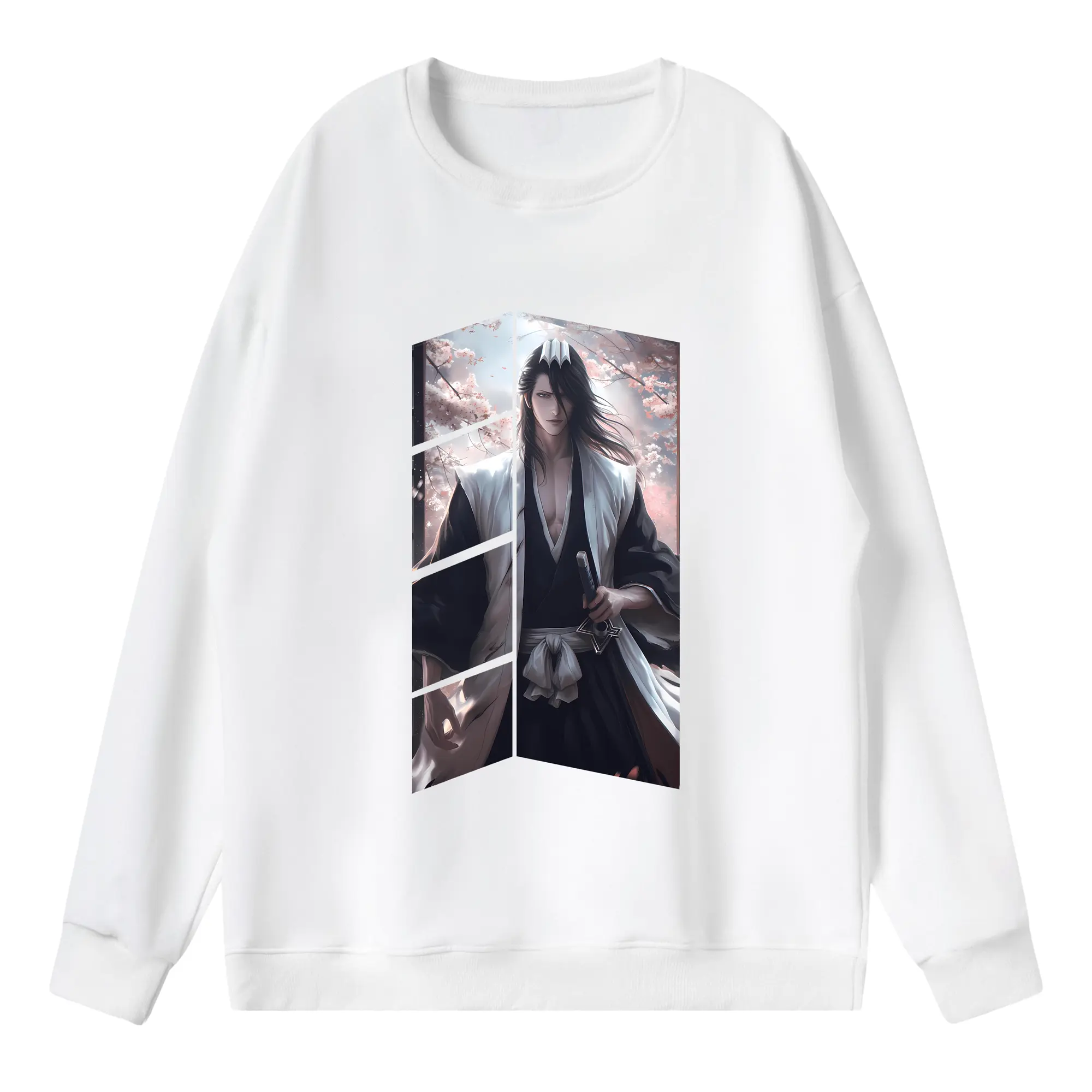 ブリーチ グッズ,朽木 白哉 - 薄手 クルーネック スウェット 裏毛260g · ポリエステル 春秋向け カジュアル 男女兼用 · トレーナー デイリー スポーツ 散歩に最適