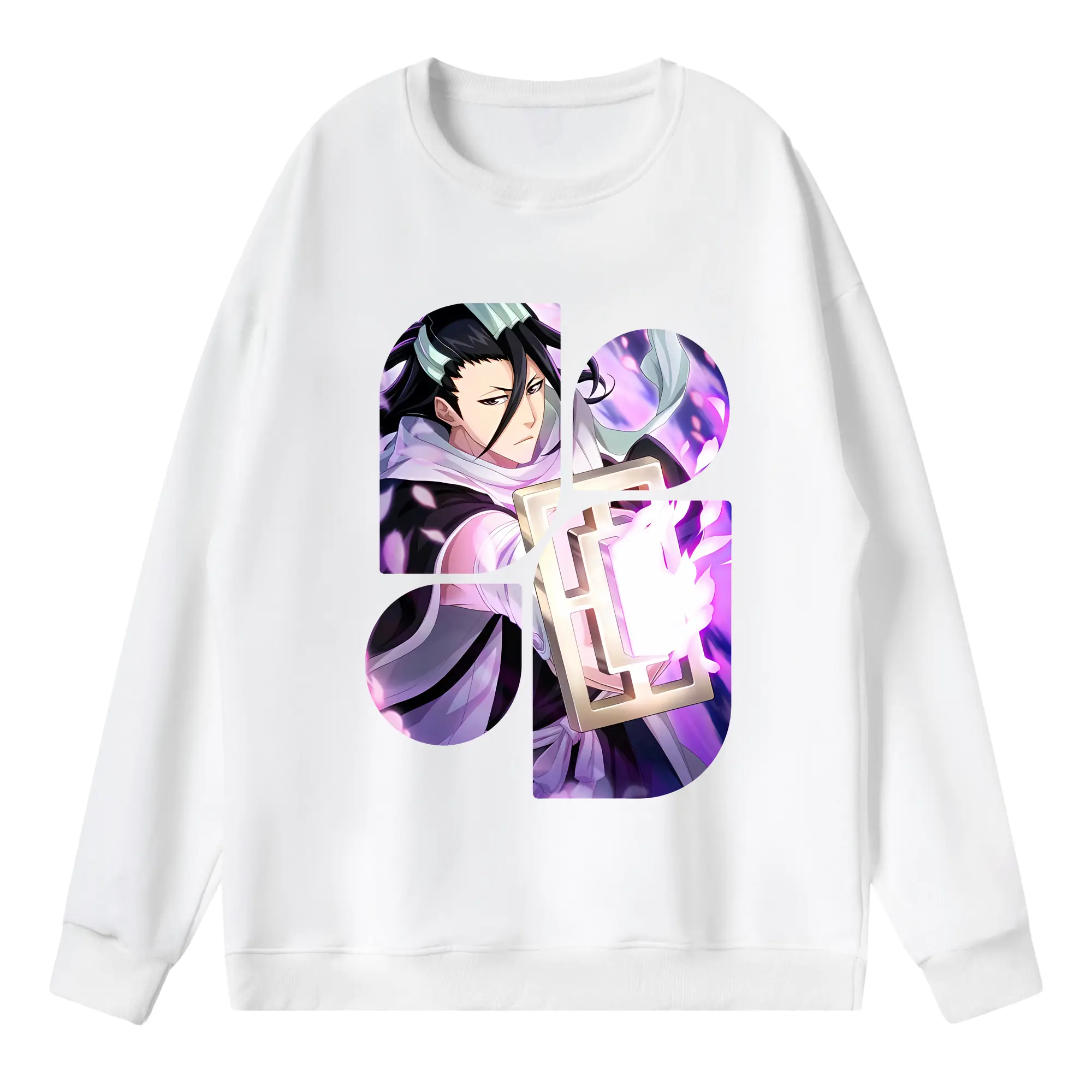 ブリーチ グッズ,朽木 白哉 - 薄手 クルーネック スウェット 裏毛260g · ポリエステル 春秋向け カジュアル 男女兼用 · トレーナー デイリー スポーツ 散歩に最適