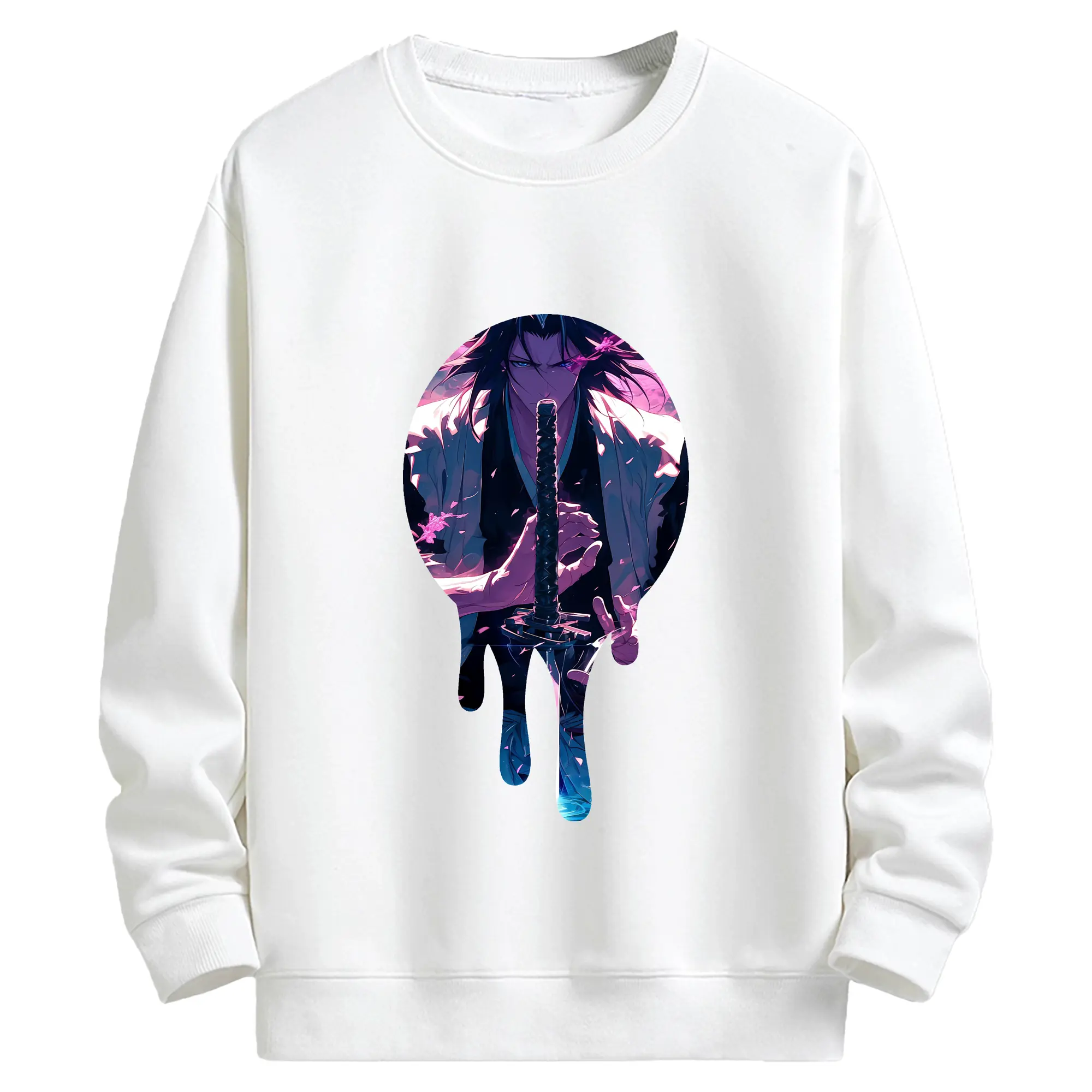 ブリーチ グッズ,朽木 白哉 - キッズ クルーネックスウェットシャツ ・ フロントプリント ・ 綿80％ ポリエステル20％ ・ 快適 通学 スポーツ 日常使い お散歩用