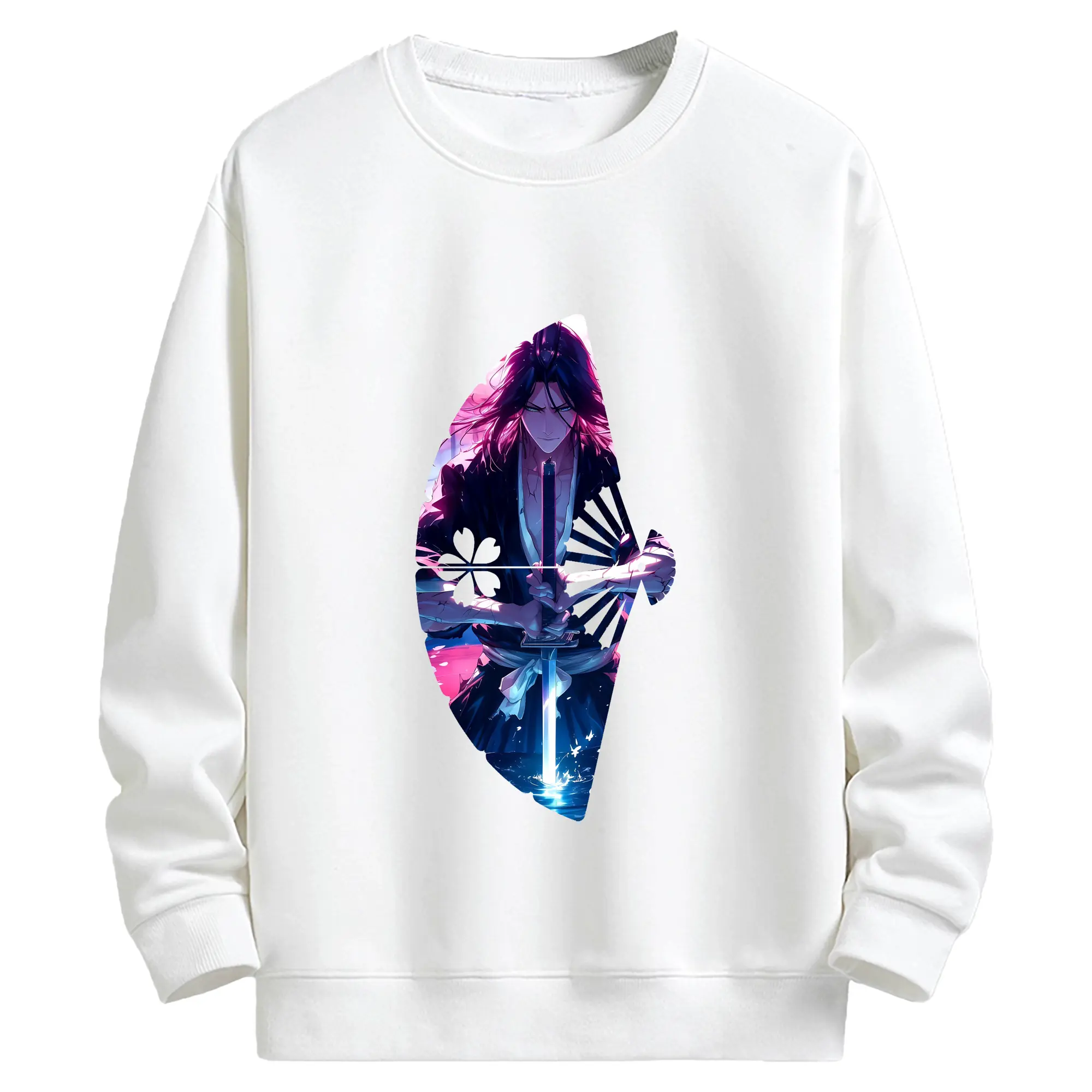 ブリーチ グッズ,朽木 白哉 - キッズ クルーネックスウェットシャツ ・ フロントプリント ・ 綿80％ ポリエステル20％ ・ 快適 通学 スポーツ 日常使い お散歩用