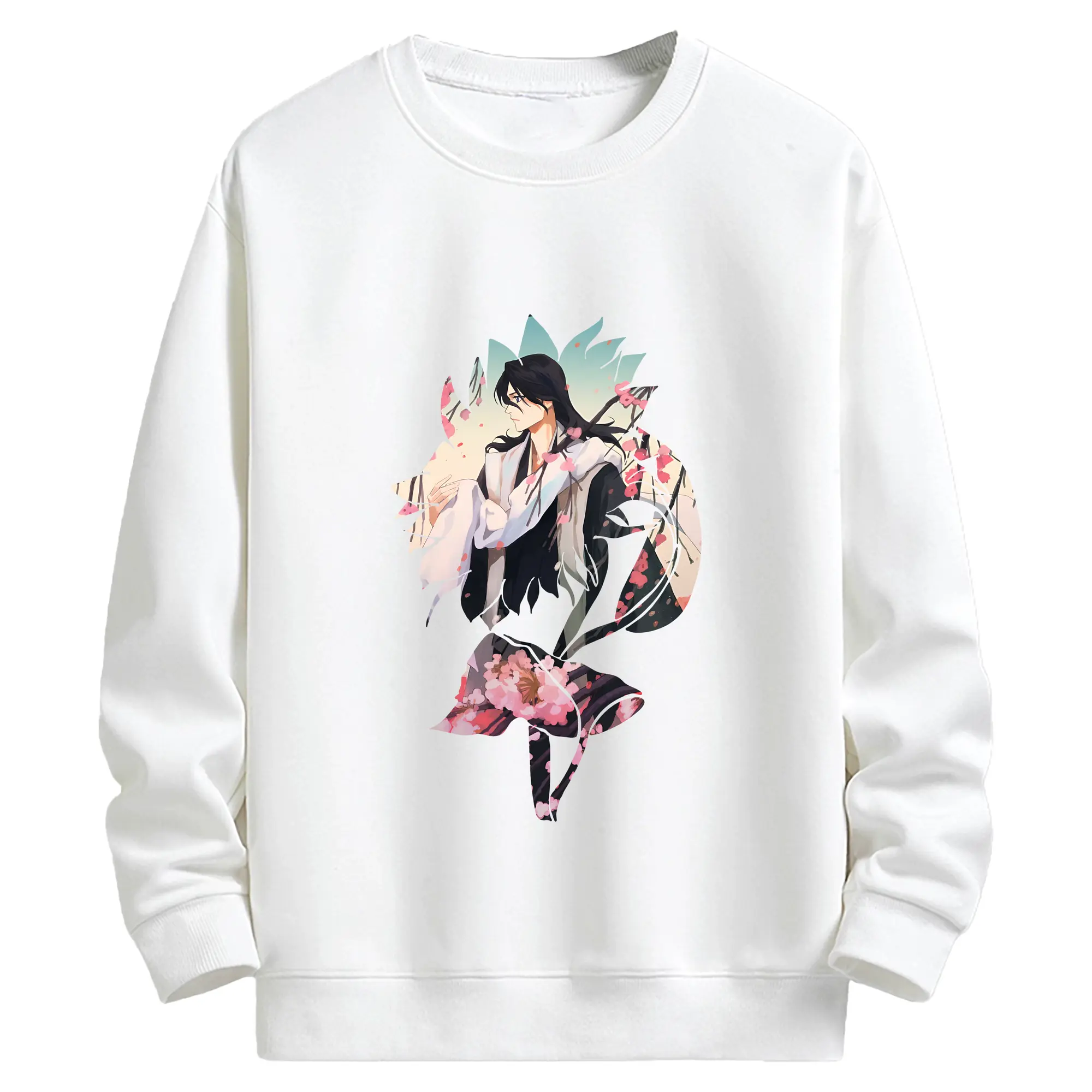 ブリーチ グッズ,朽木 白哉 - キッズ クルーネックスウェットシャツ ・ フロントプリント ・ 綿80％ ポリエステル20％ ・ 快適 通学 スポーツ 日常使い お散歩用