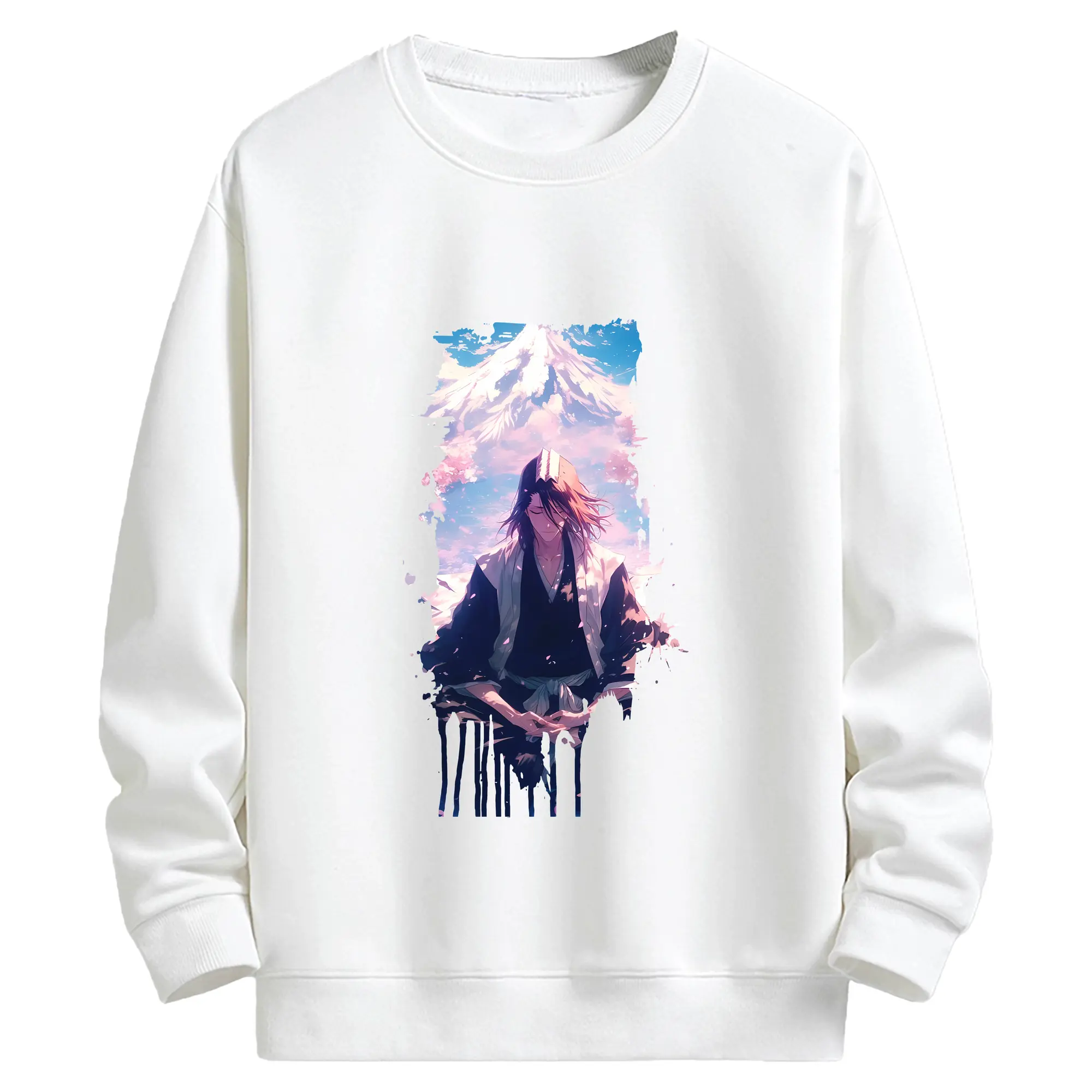 ブリーチ グッズ,朽木 白哉 - キッズ クルーネックスウェットシャツ ・ フロントプリント ・ 綿80％ ポリエステル20％ ・ 快適 通学 スポーツ 日常使い お散歩用