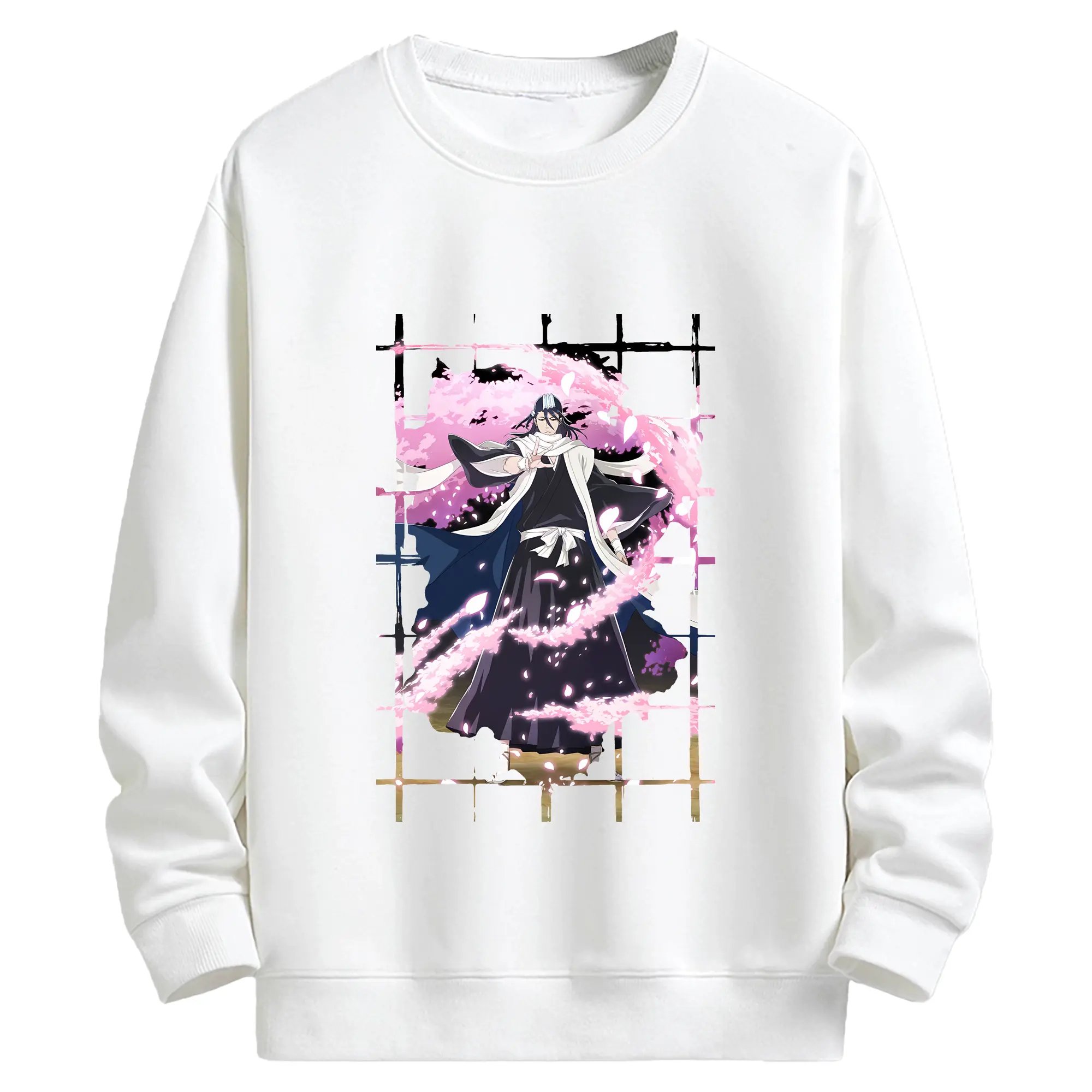 ブリーチ グッズ,朽木 白哉 - キッズ クルーネックスウェットシャツ ・ フロントプリント ・ 綿80％ ポリエステル20％ ・ 快適 通学 スポーツ 日常使い お散歩用