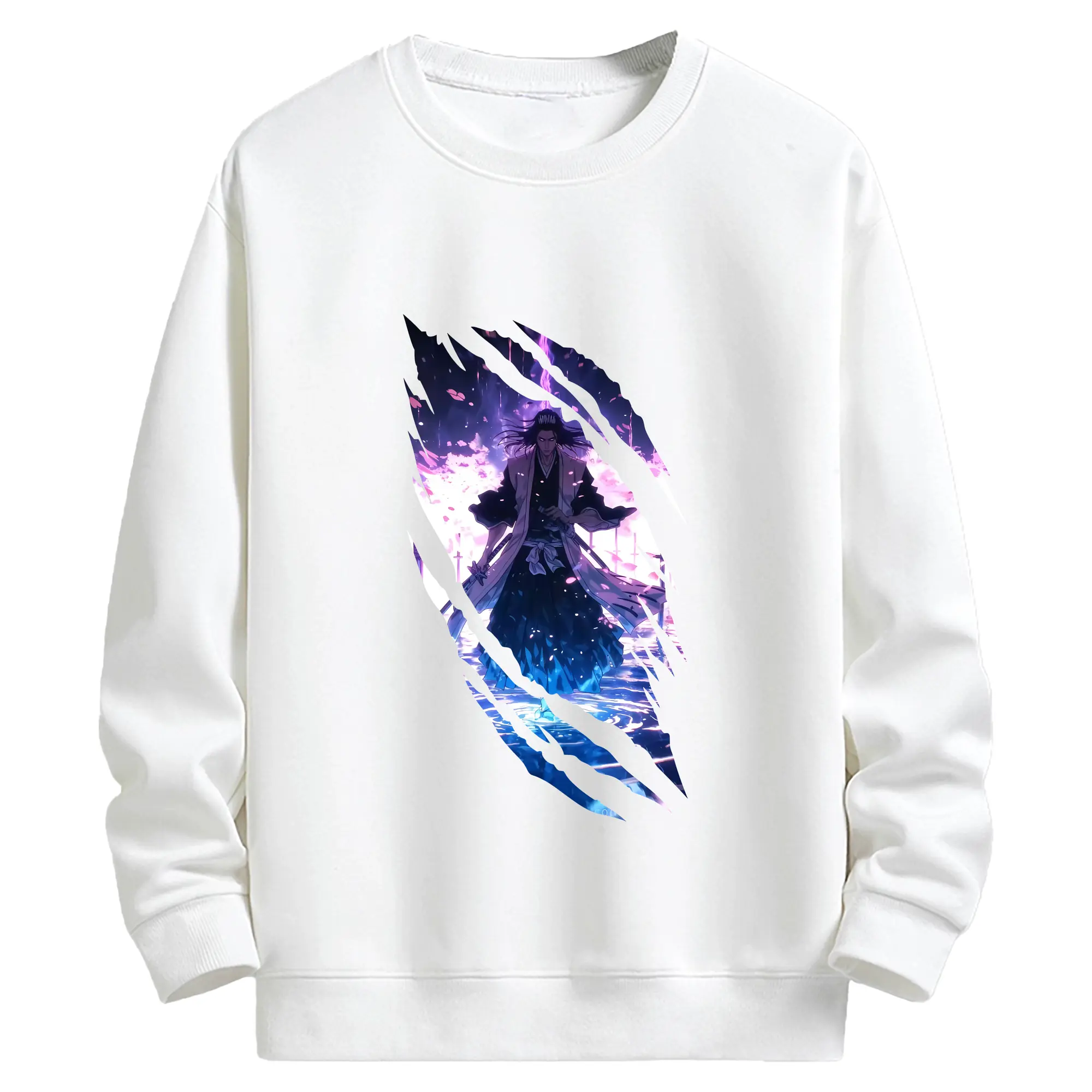 ブリーチ グッズ,朽木 白哉 - キッズ クルーネックスウェットシャツ ・ フロントプリント ・ 綿80％ ポリエステル20％ ・ 快適 通学 スポーツ 日常使い お散歩用