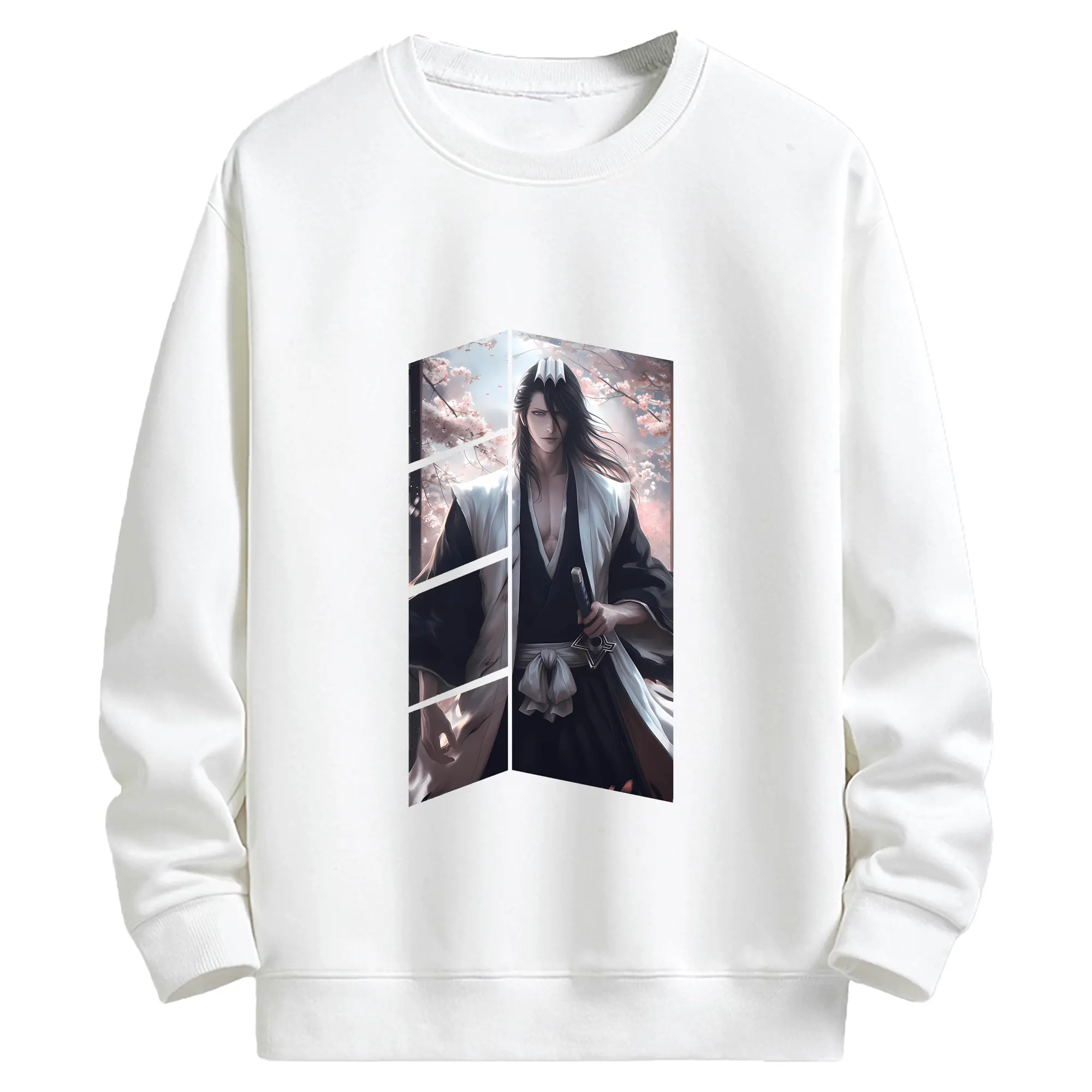 ブリーチ グッズ,朽木 白哉 - キッズ クルーネックスウェットシャツ ・ フロントプリント ・ 綿80％ ポリエステル20％ ・ 快適 通学 スポーツ 日常使い お散歩用