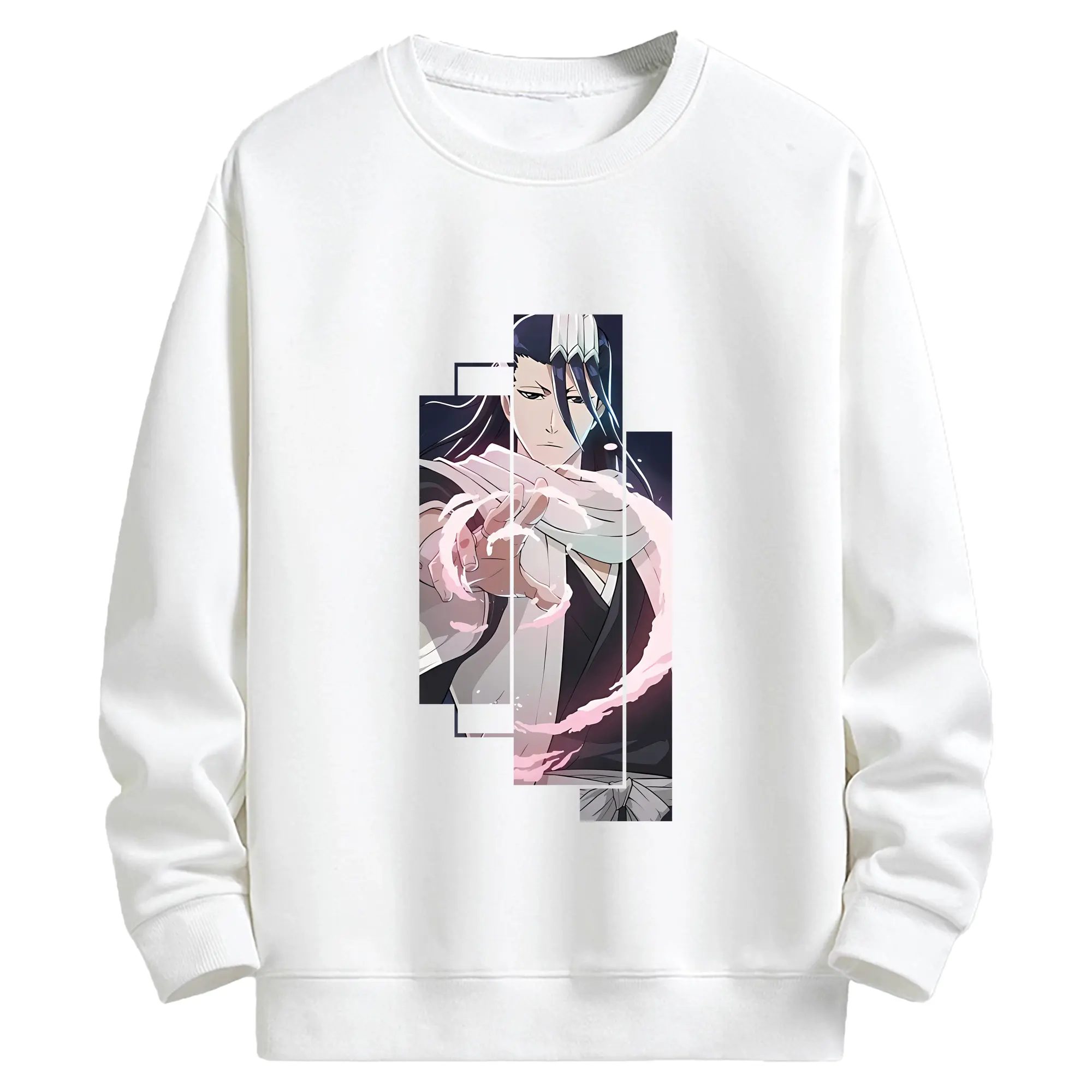 ブリーチ グッズ,朽木 白哉 - キッズ クルーネックスウェットシャツ ・ フロントプリント ・ 綿80％ ポリエステル20％ ・ 快適 通学 スポーツ 日常使い お散歩用