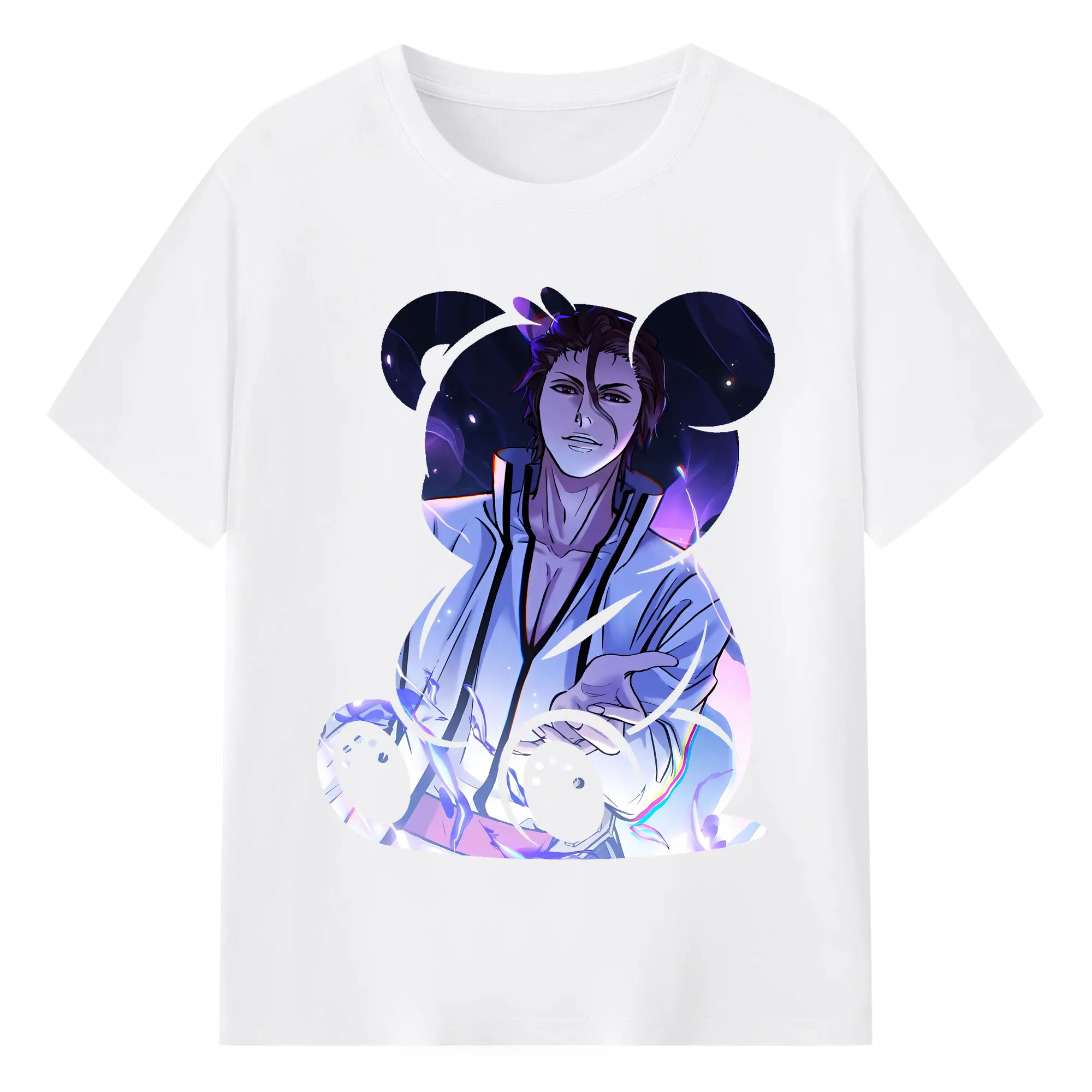 ブリーチ グッズ 藍染 惣右介 - 綿100％ 半袖Tシャツ ・ フロントプリント ・ 快適 通気性 ・ 日常使い 散歩 スポーツ用