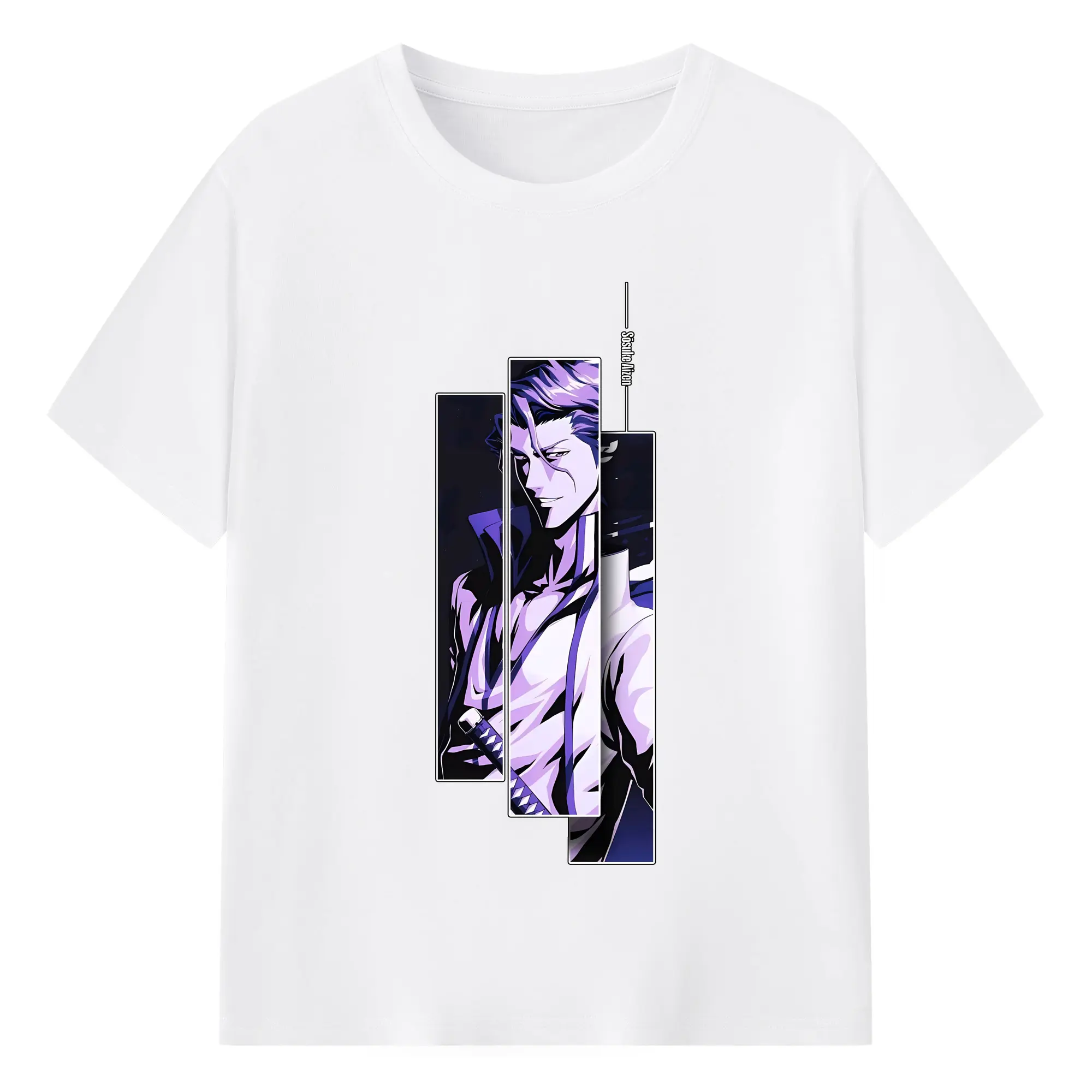 ブリーチ グッズ 藍染 惣右介 - 綿100％ 半袖Tシャツ ・ フロントプリント ・ 快適 通気性 ・ 日常使い 散歩 スポーツ用