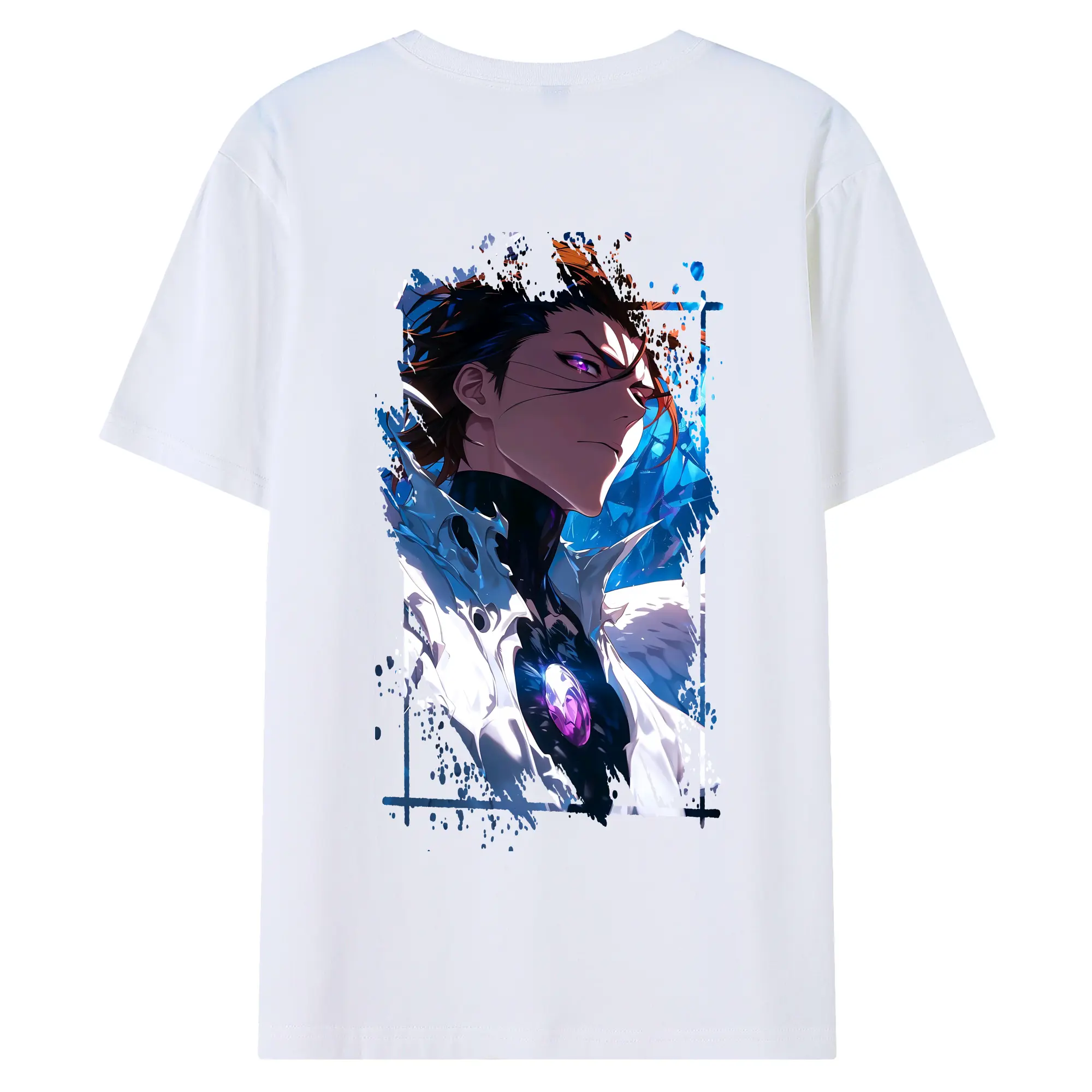 ブリーチ グッズ 藍染 惣右介 - 綿100％ 半袖Tシャツ ・ バックプリント ・ 快適 通気性 ・ 日常使い 散歩 スポーツ用