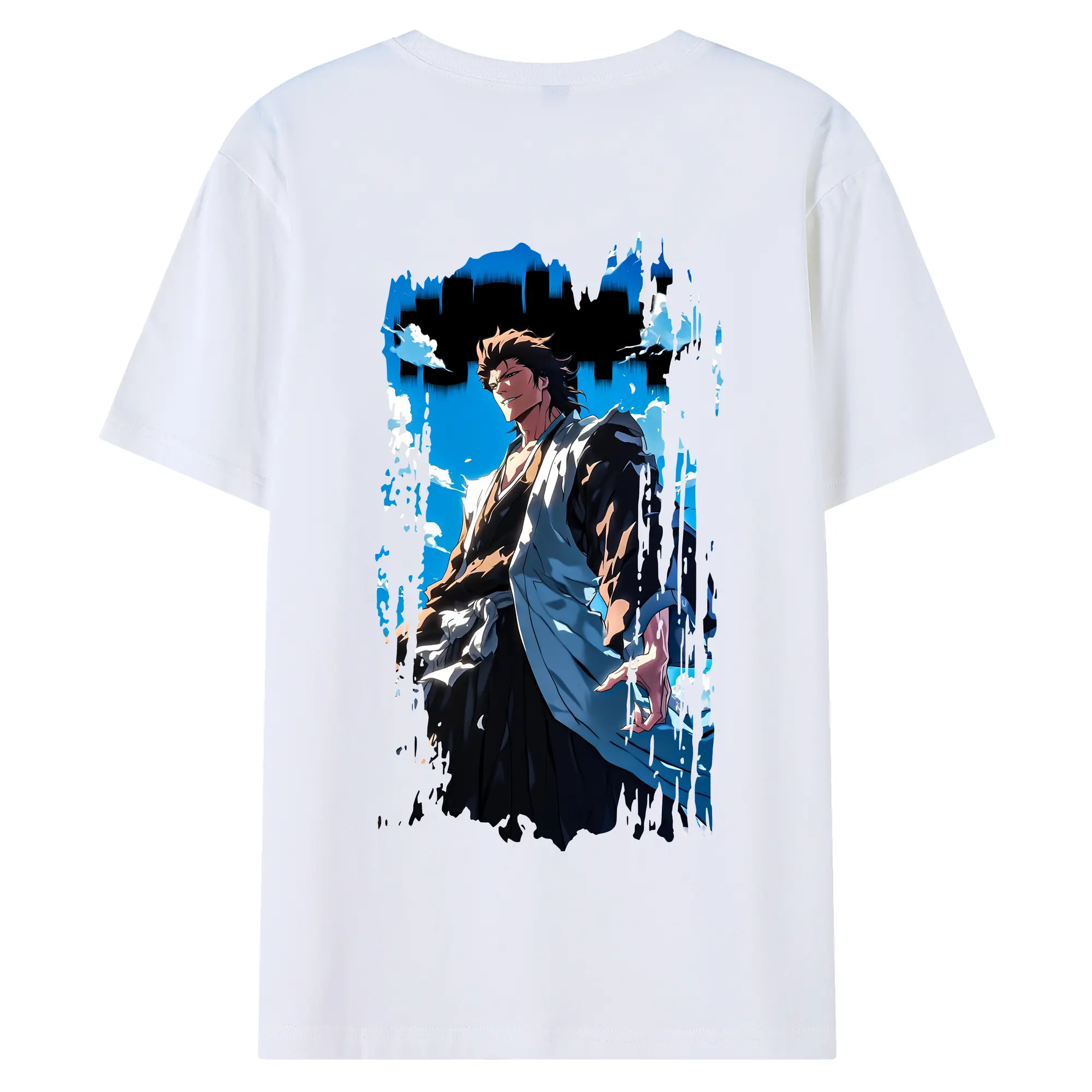 ブリーチ グッズ 藍染 惣右介 - 綿100％ 半袖Tシャツ ・ バックプリント ・ 快適 通気性 ・ 日常使い 散歩 スポーツ用