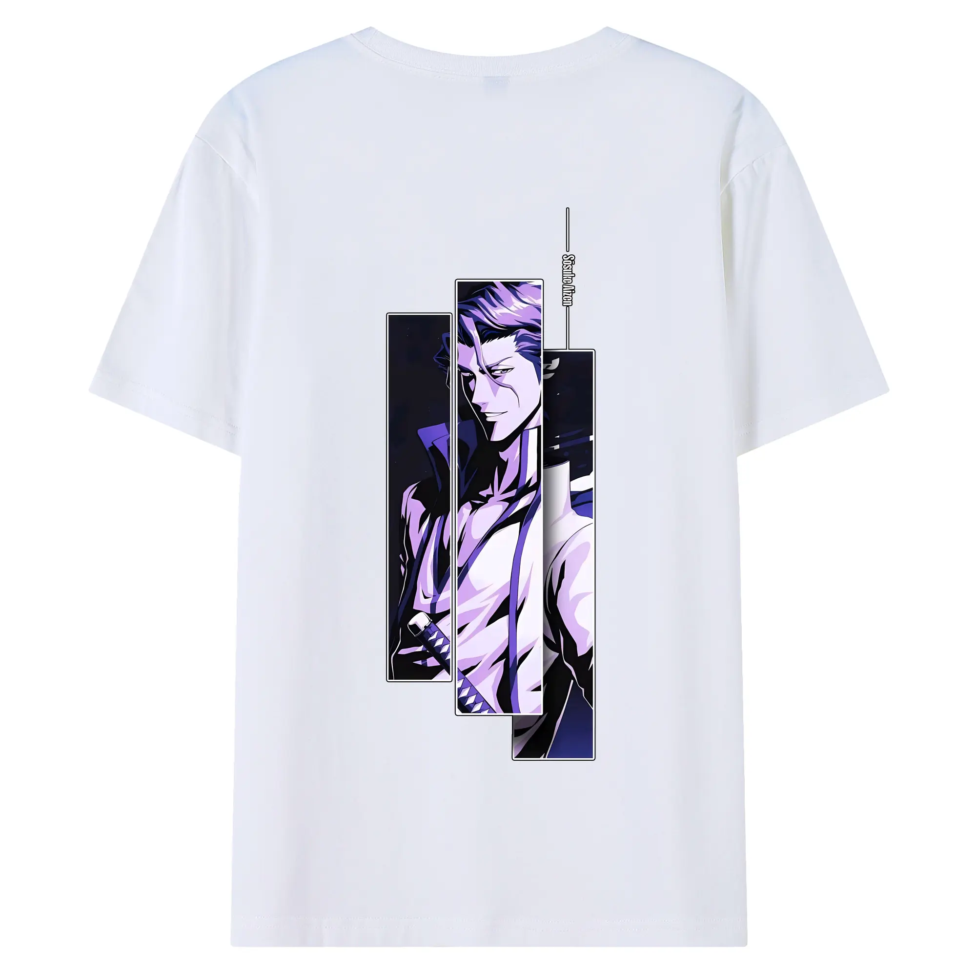 ブリーチ グッズ 藍染 惣右介 - 綿100％ 半袖Tシャツ ・ バックプリント ・ 快適 通気性 ・ 日常使い 散歩 スポーツ用