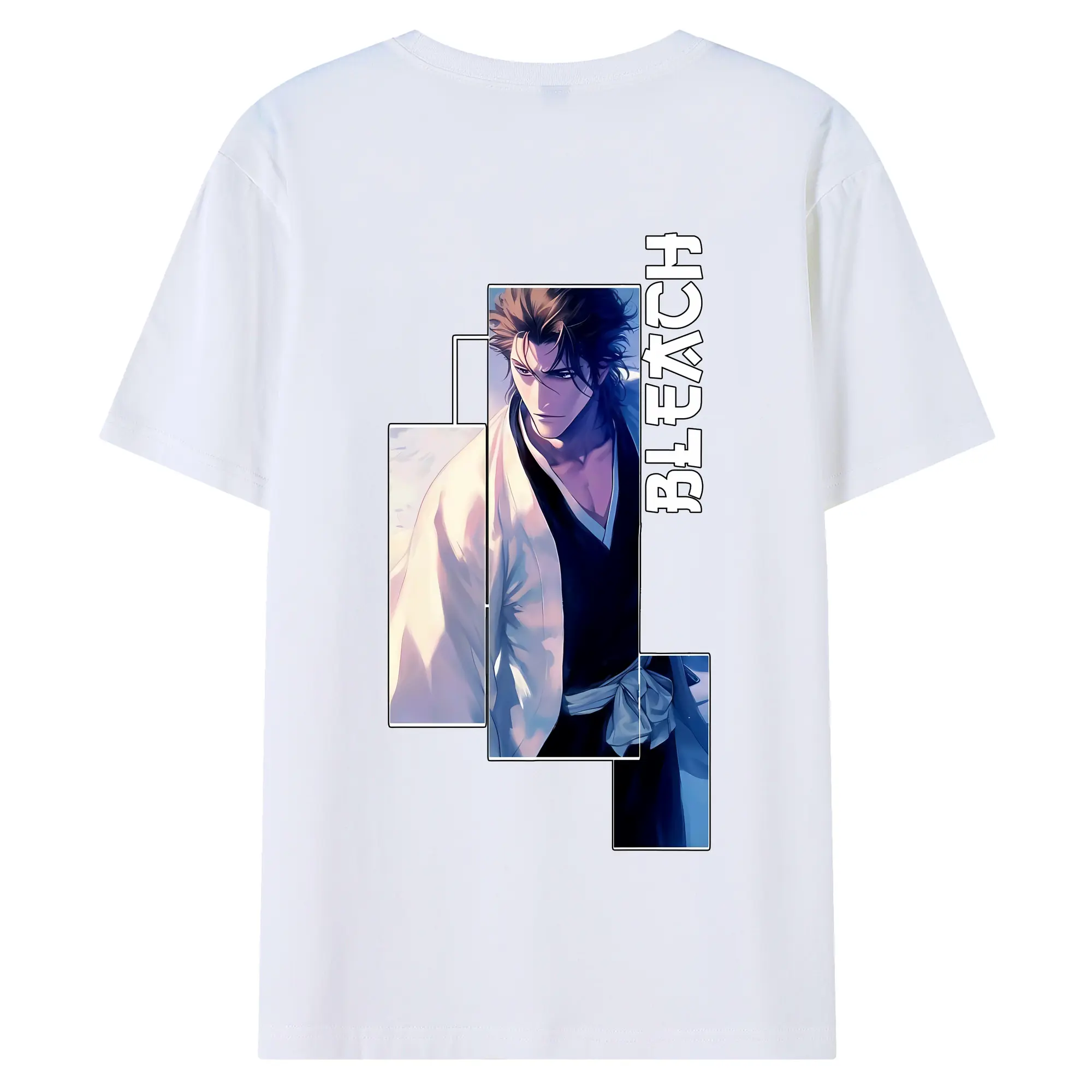 ブリーチ グッズ 藍染 惣右介 - 綿100％ 半袖Tシャツ ・ バックプリント ・ 快適 通気性 ・ 日常使い 散歩 スポーツ用
