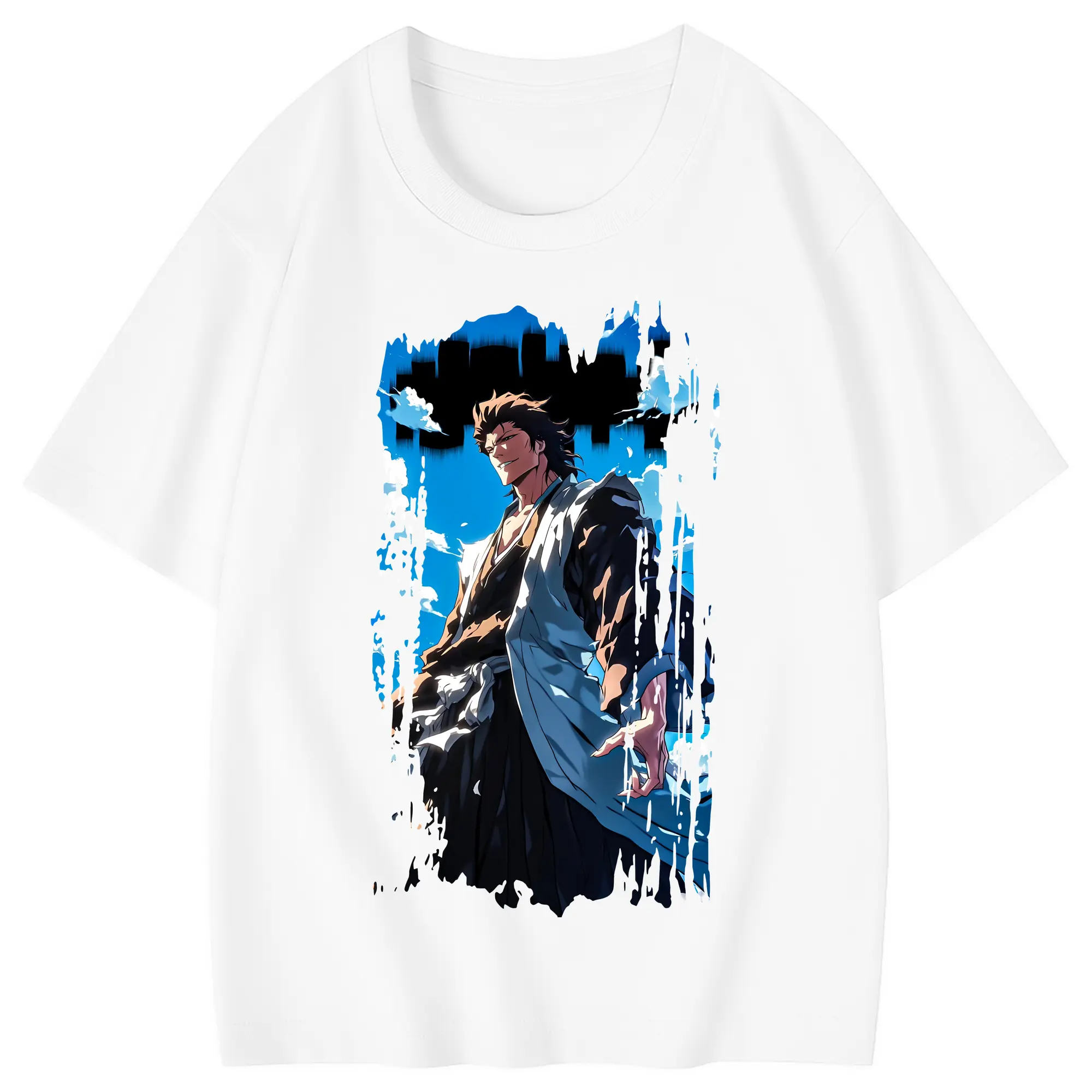 ブリーチ グッズ 藍染 惣右介 - 綿100％ キッズTシャツ ・ フロントプリント ・ 快適 通気性 ・ スポーツ カジュアル 散歩用