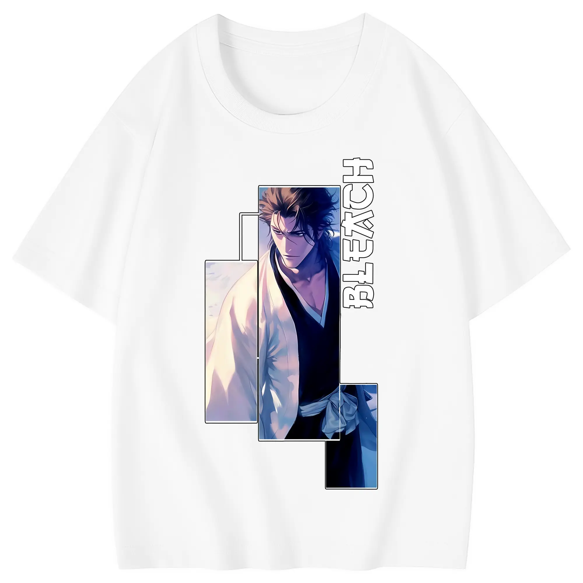 ブリーチ グッズ 藍染 惣右介 - 綿100％ キッズTシャツ ・ フロントプリント ・ 快適 通気性 ・ スポーツ カジュアル 散歩用