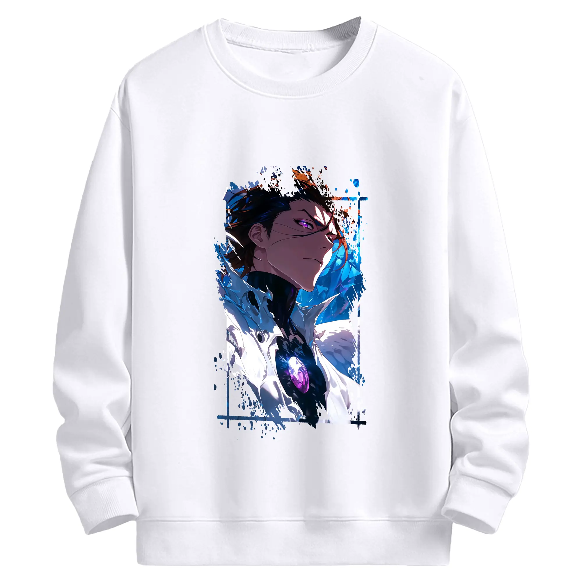 ブリーチ グッズ 藍染 惣右介 - 高品質 クルーネック スウェット ・ コットン59％ ポリエステル41％ ・ ユニセックス 長袖 トレーナー ・ カジュアル デイリー スポーツ 散歩用