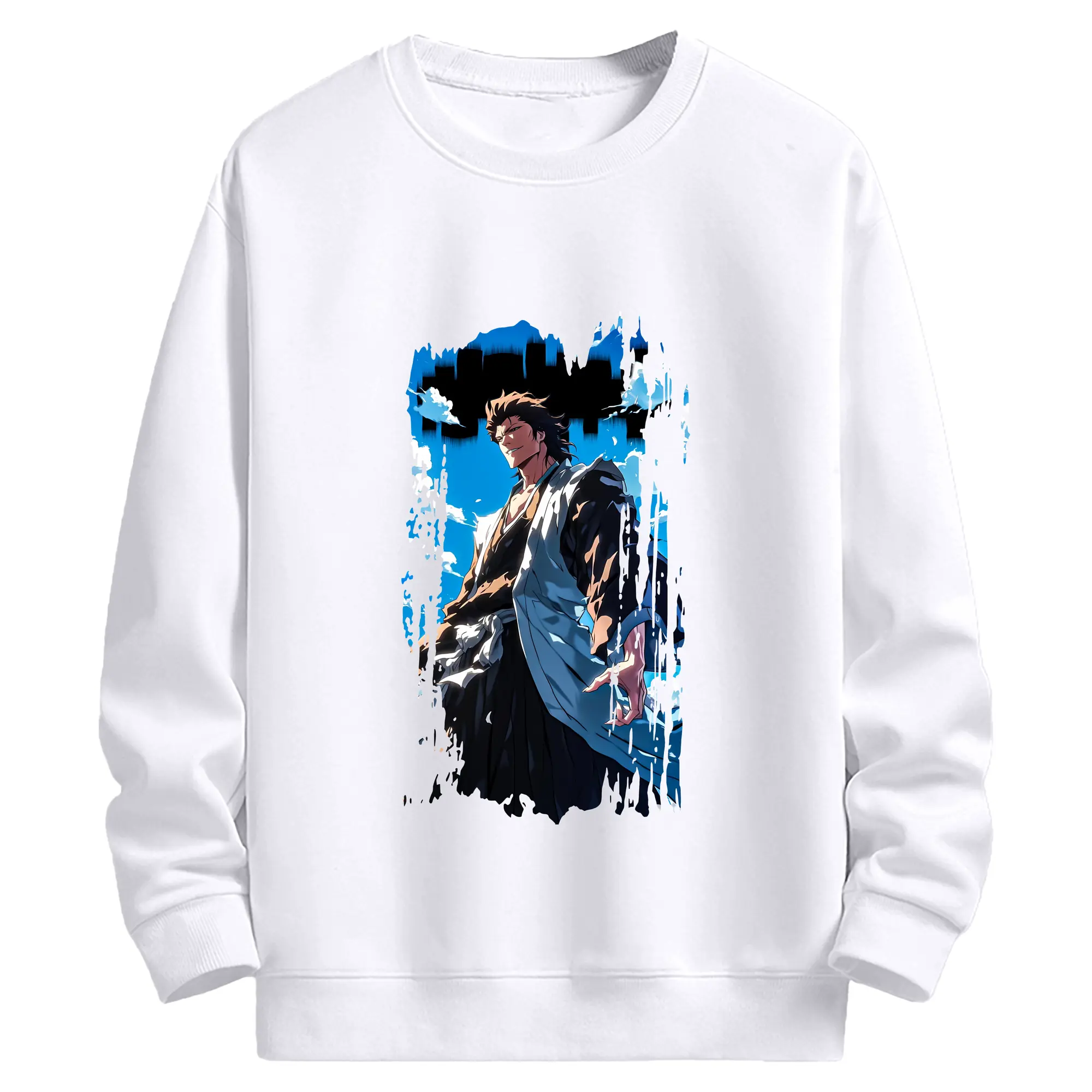 ブリーチ グッズ 藍染 惣右介 - 高品質 クルーネック スウェット ・ コットン59％ ポリエステル41％ ・ ユニセックス 長袖 トレーナー ・ カジュアル デイリー スポーツ 散歩用