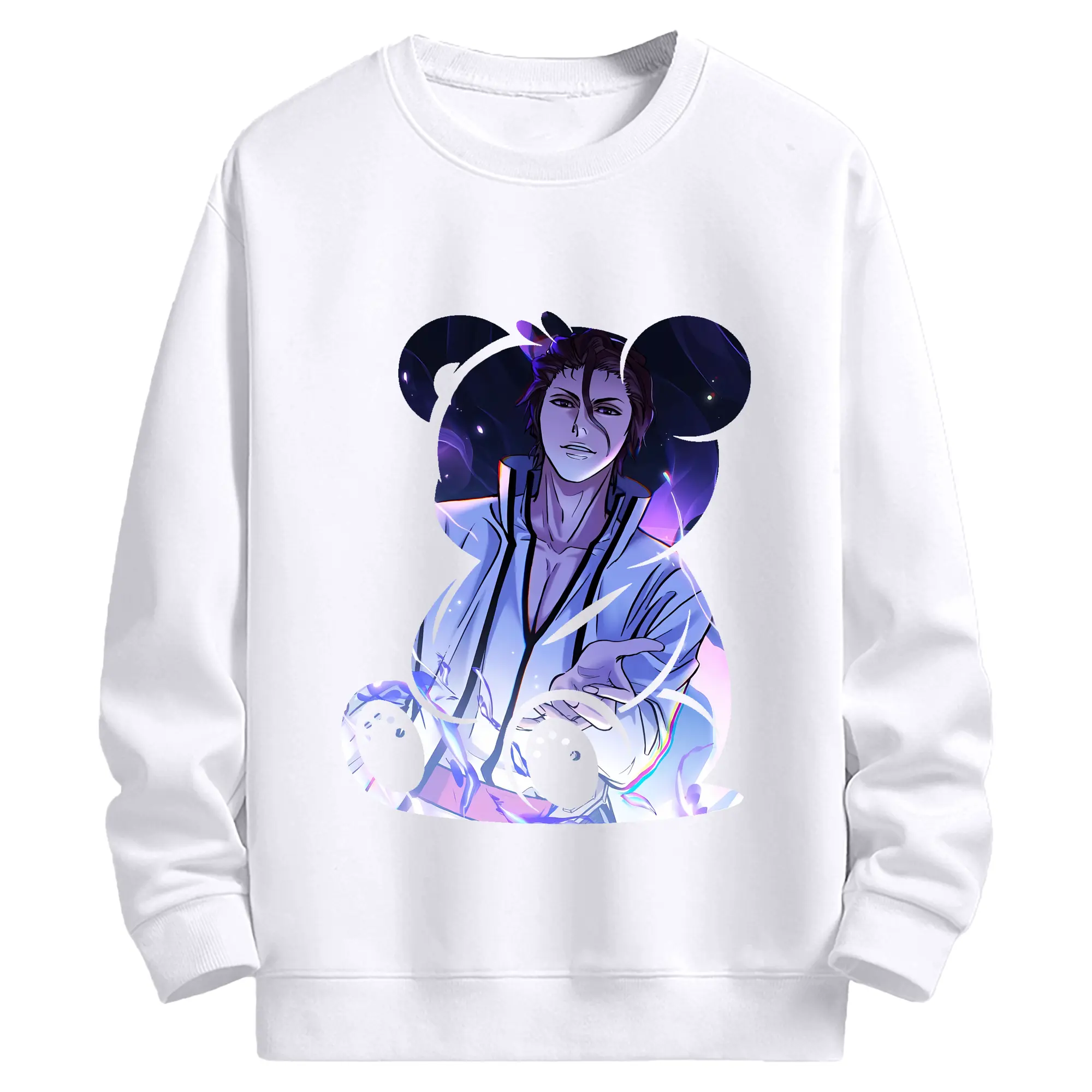 ブリーチ グッズ 藍染 惣右介 - 高品質 クルーネック スウェット ・ コットン59％ ポリエステル41％ ・ ユニセックス 長袖 トレーナー ・ カジュアル デイリー スポーツ 散歩用