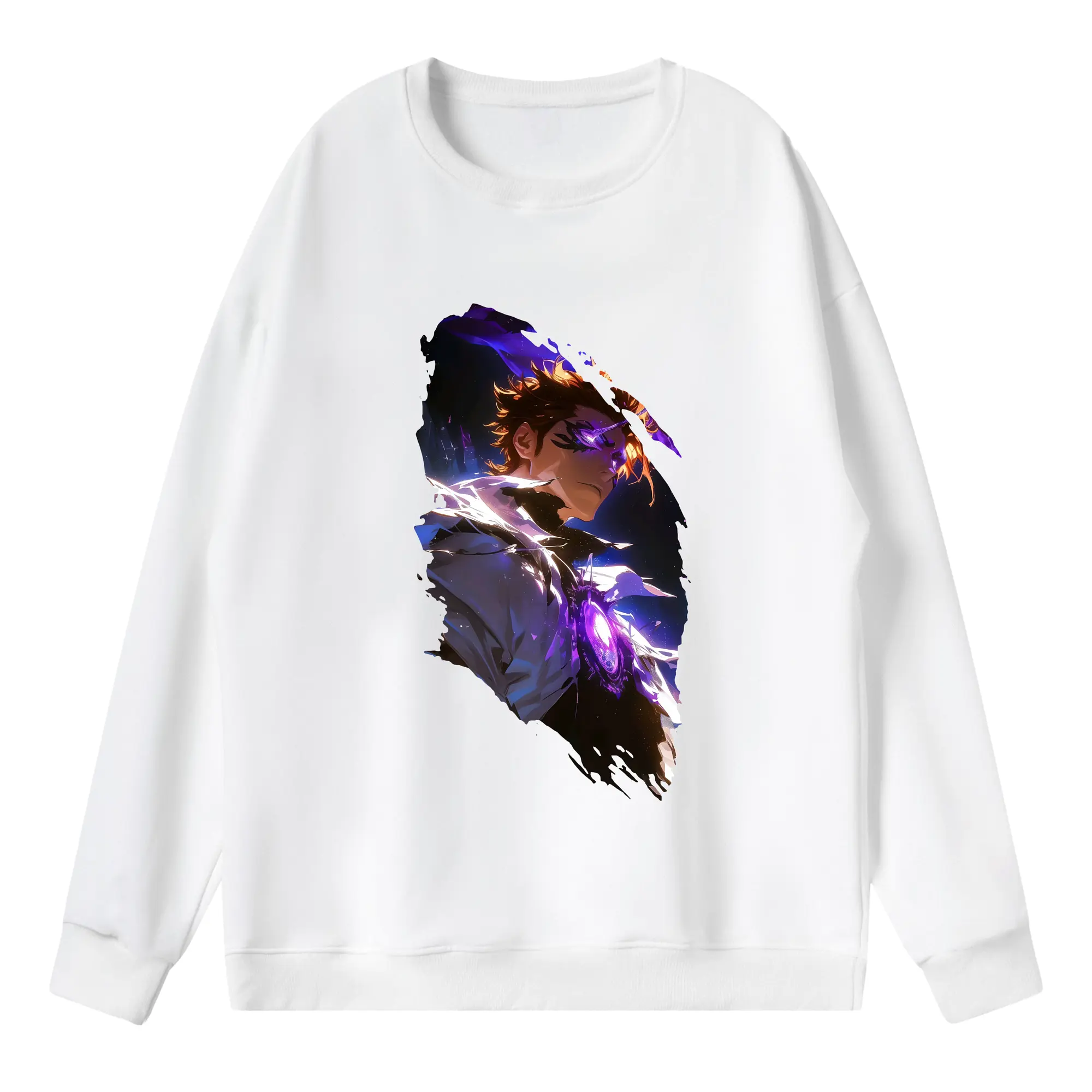 ブリーチ グッズ 藍染 惣右介 - 薄手 クルーネック スウェット 裏毛260g · ポリエステル 春秋向け カジュアル 男女兼用 · トレーナー デイリー スポーツ 散歩に最適