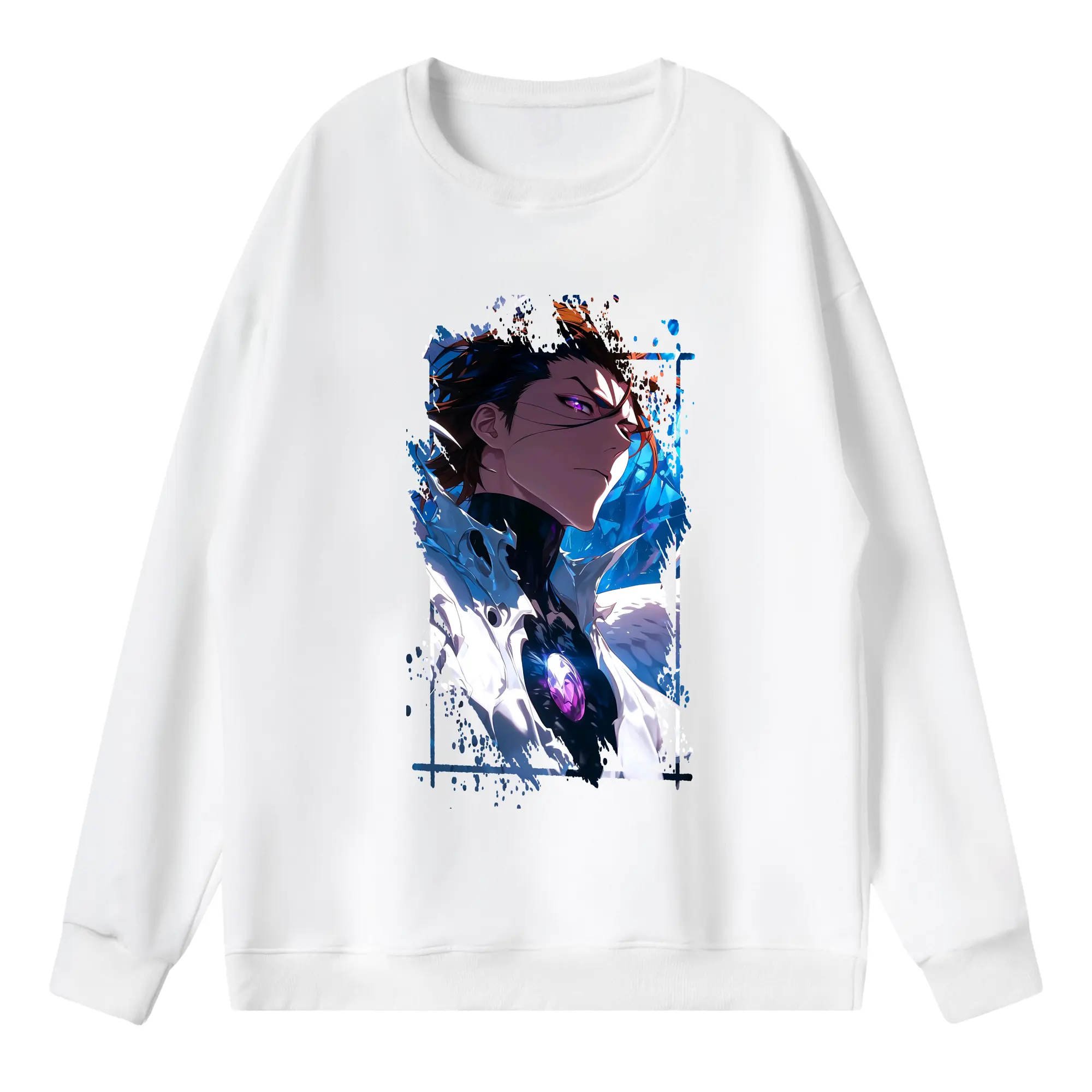 ブリーチ グッズ 藍染 惣右介 - 薄手 クルーネック スウェット 裏毛260g · ポリエステル 春秋向け カジュアル 男女兼用 · トレーナー デイリー スポーツ 散歩に最適