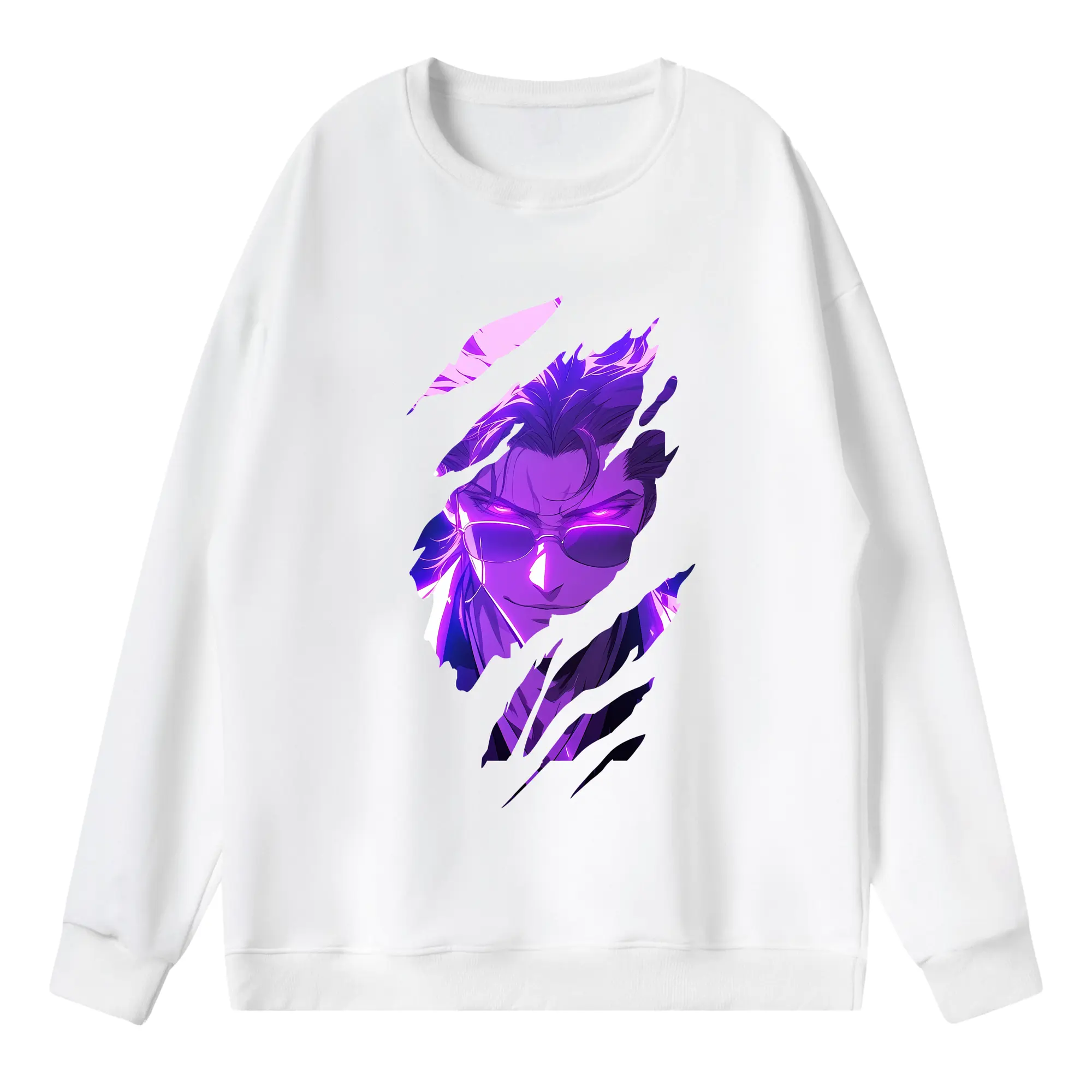 ブリーチ グッズ 藍染 惣右介 - 薄手 クルーネック スウェット 裏毛260g · ポリエステル 春秋向け カジュアル 男女兼用 · トレーナー デイリー スポーツ 散歩に最適