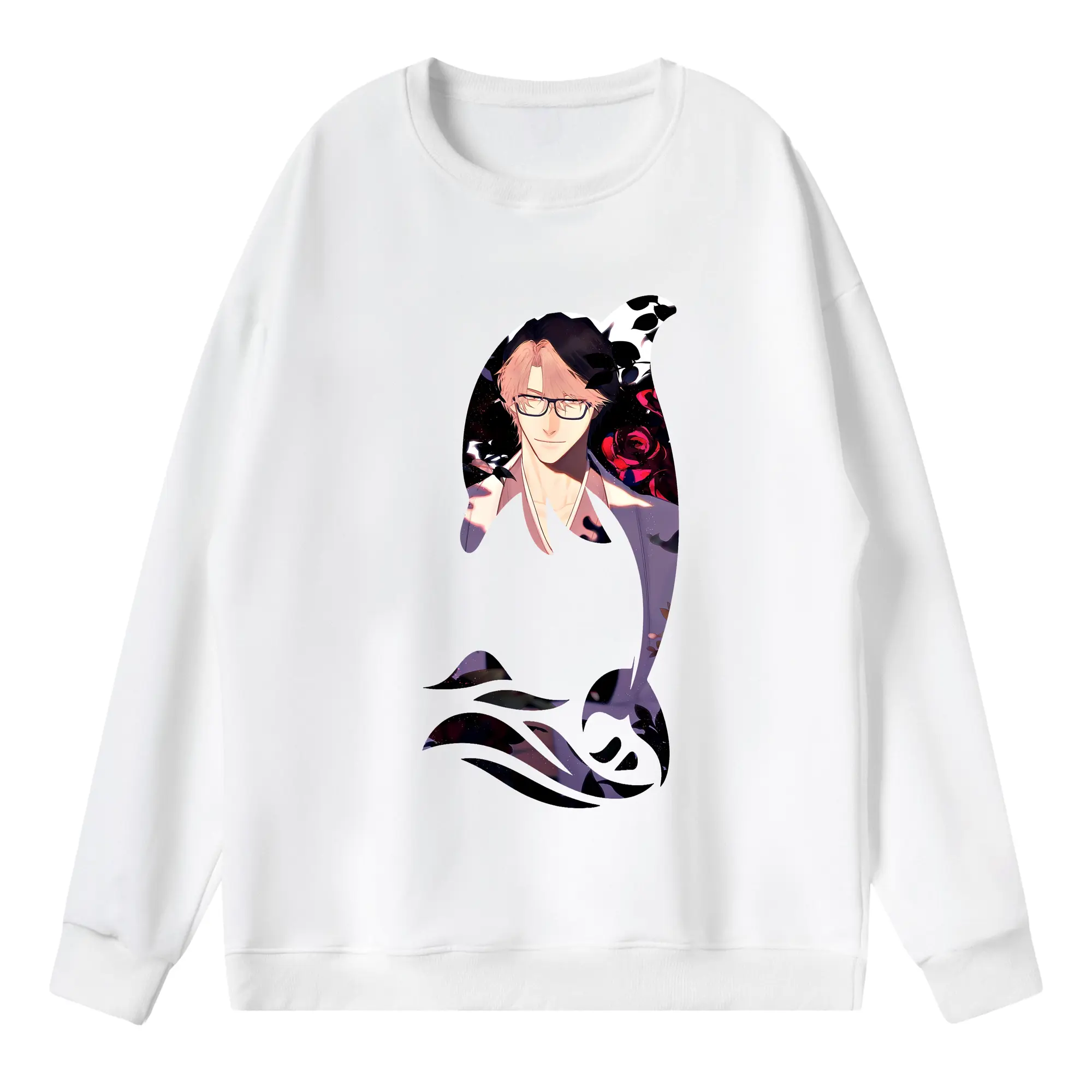 ブリーチ グッズ 藍染 惣右介 - 薄手 クルーネック スウェット 裏毛260g · ポリエステル 春秋向け カジュアル 男女兼用 · トレーナー デイリー スポーツ 散歩に最適