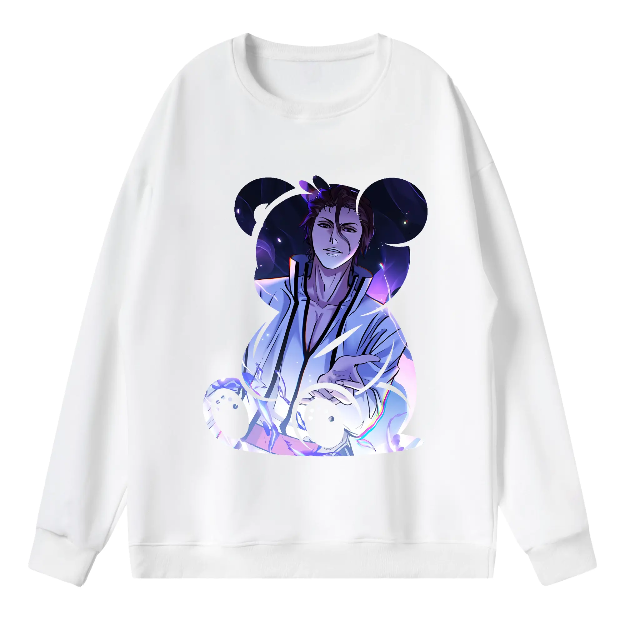 ブリーチ グッズ 藍染 惣右介 - 薄手 クルーネック スウェット 裏毛260g · ポリエステル 春秋向け カジュアル 男女兼用 · トレーナー デイリー スポーツ 散歩に最適