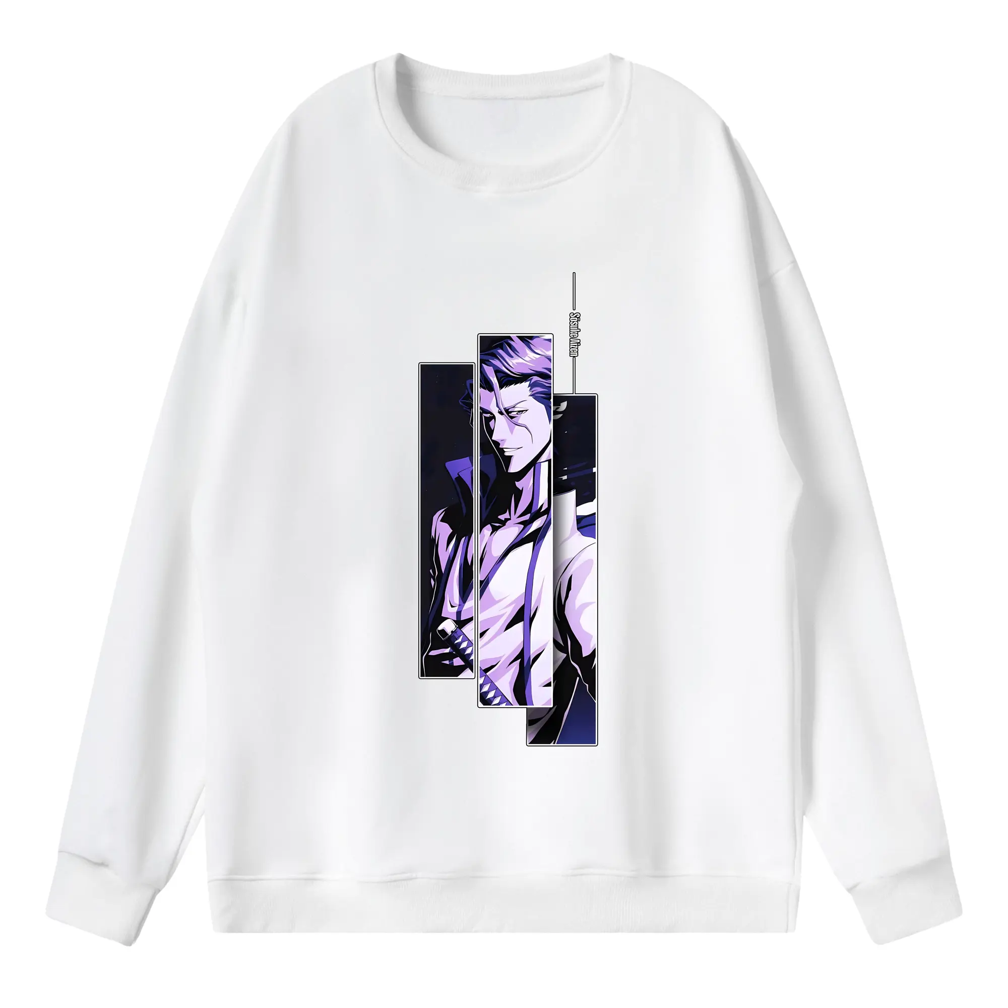 ブリーチ グッズ 藍染 惣右介 - 薄手 クルーネック スウェット 裏毛260g · ポリエステル 春秋向け カジュアル 男女兼用 · トレーナー デイリー スポーツ 散歩に最適