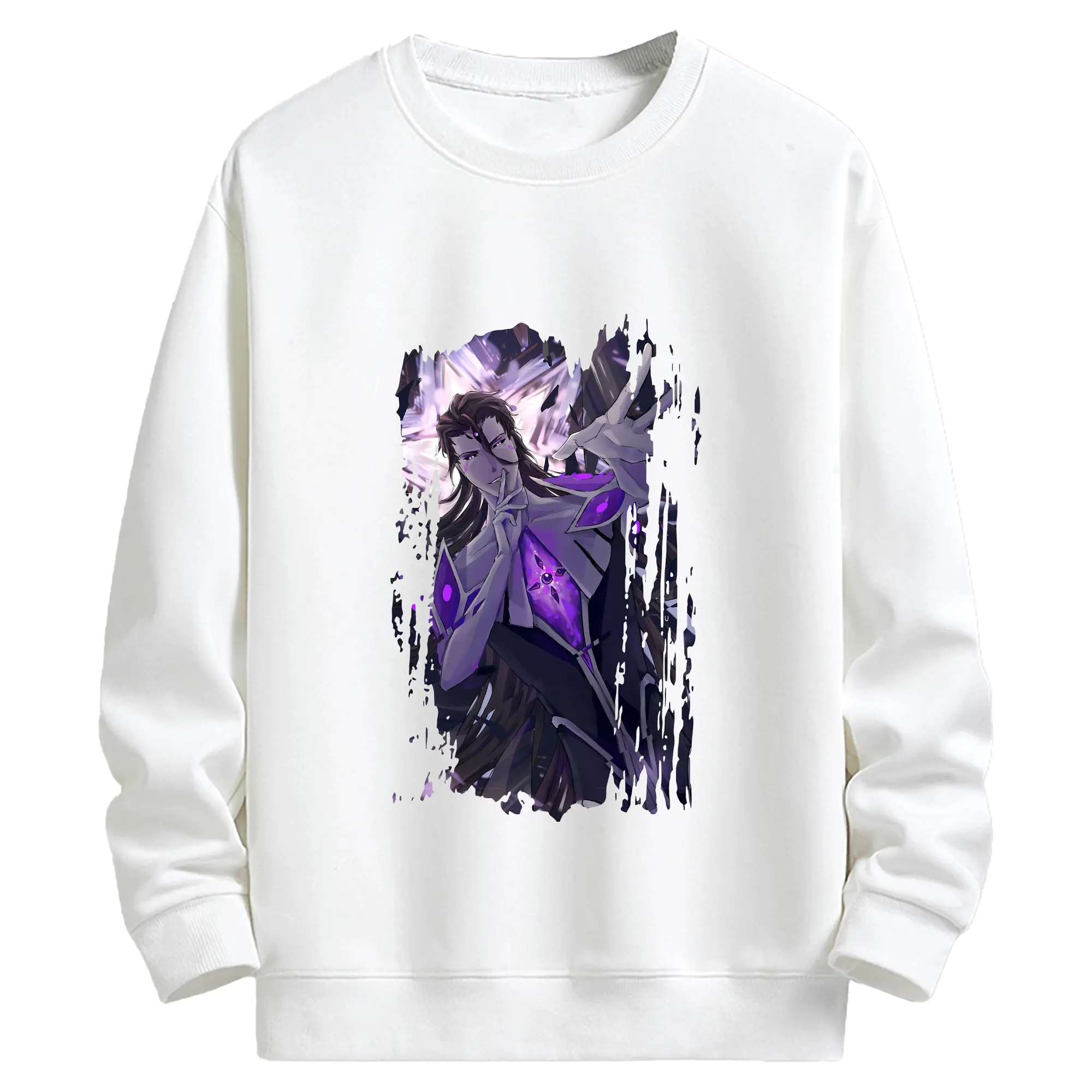 ブリーチ グッズ 藍染 惣右介 - キッズ クルーネックスウェットシャツ ・ フロントプリント ・ 綿80％ ポリエステル20％ ・ 快適 通学 スポーツ 日常使い お散歩用