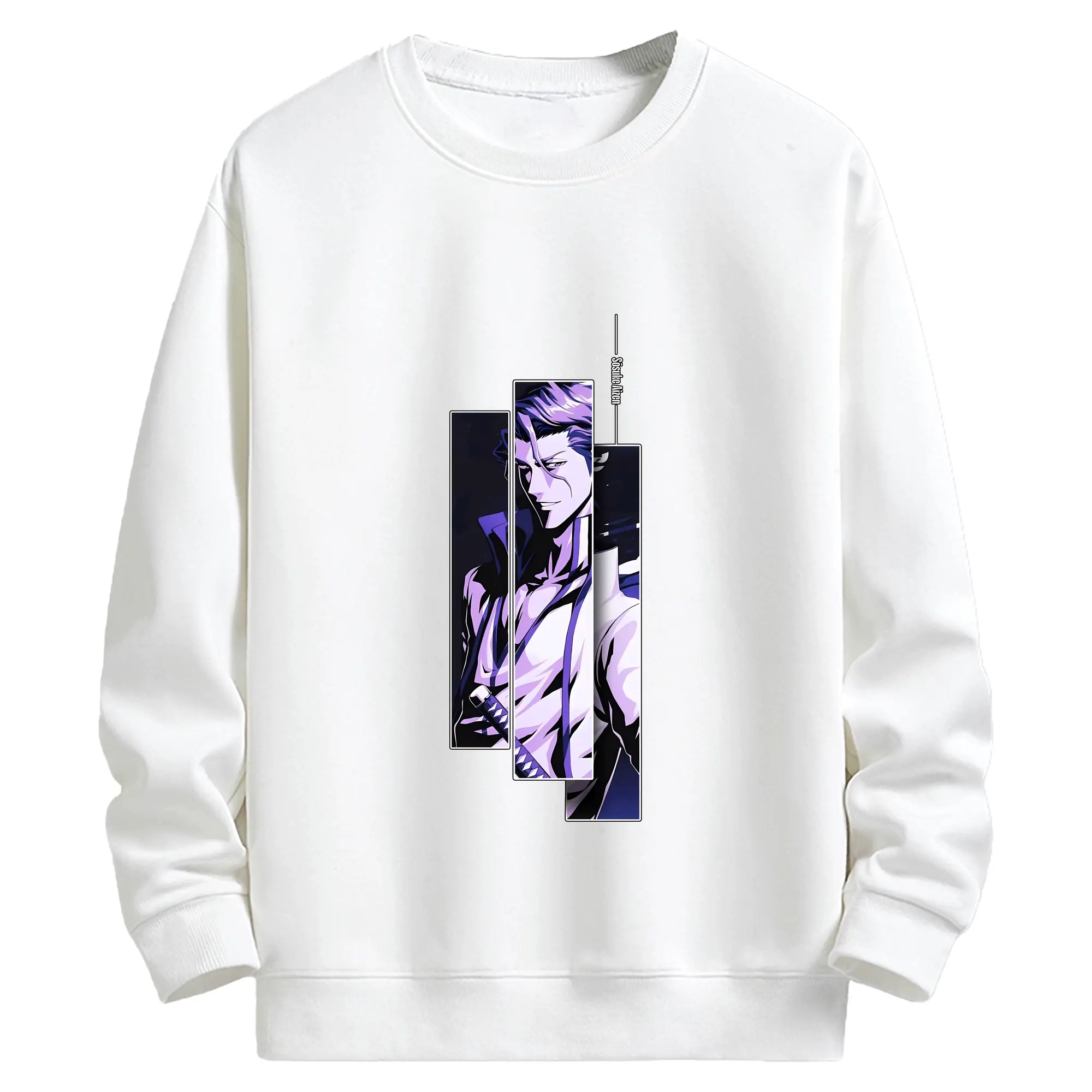 ブリーチ グッズ 藍染 惣右介 - キッズ クルーネックスウェットシャツ ・ フロントプリント ・ 綿80％ ポリエステル20％ ・ 快適 通学 スポーツ 日常使い お散歩用