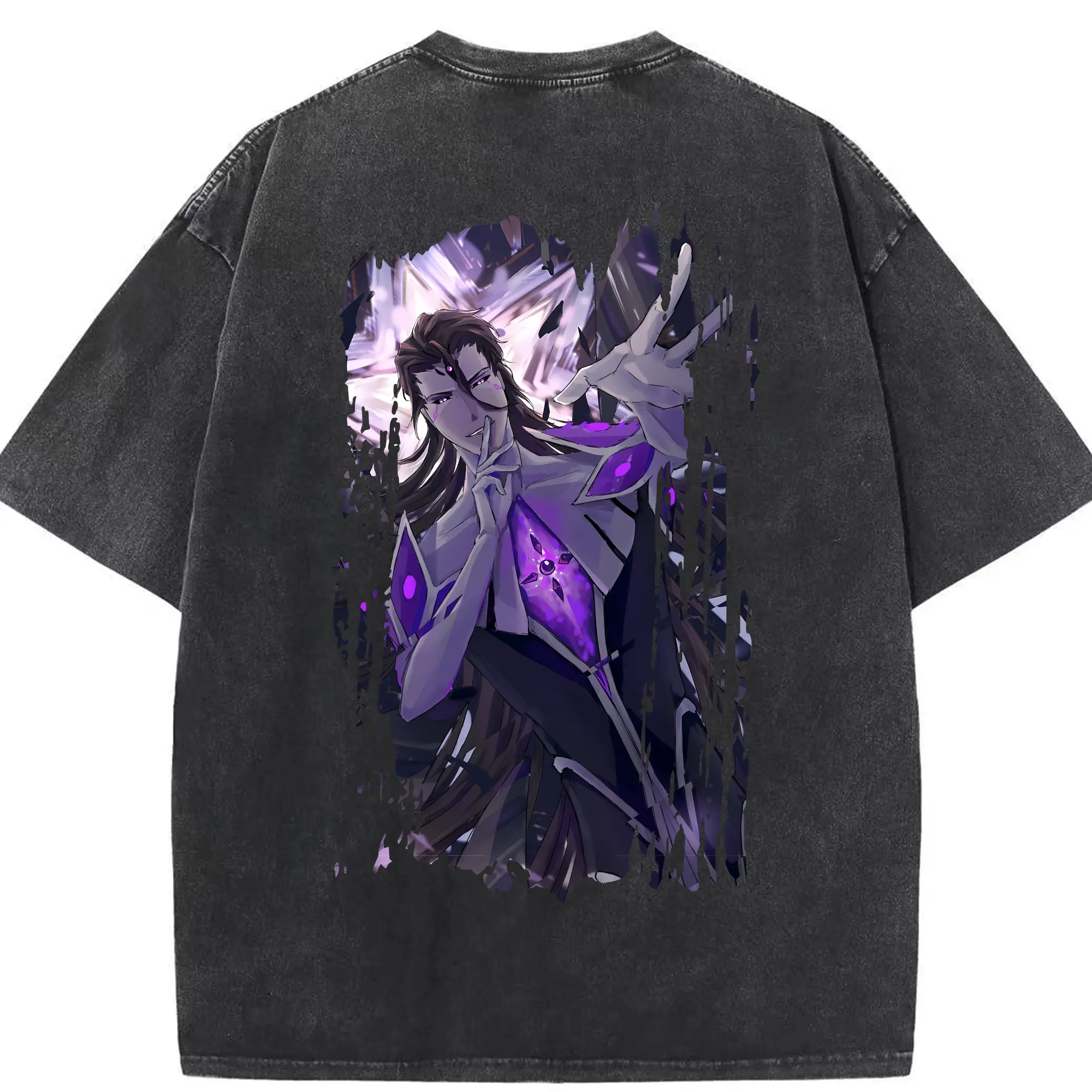 ブリーチ グッズ 藍染 惣右介 - 綿100％ ヴィンテージ風 半袖Tシャツ ・ 背面プリント ・ 柔らか肌触り ・ 通気性 快適 ・ スポーツ カジュアル 外出用