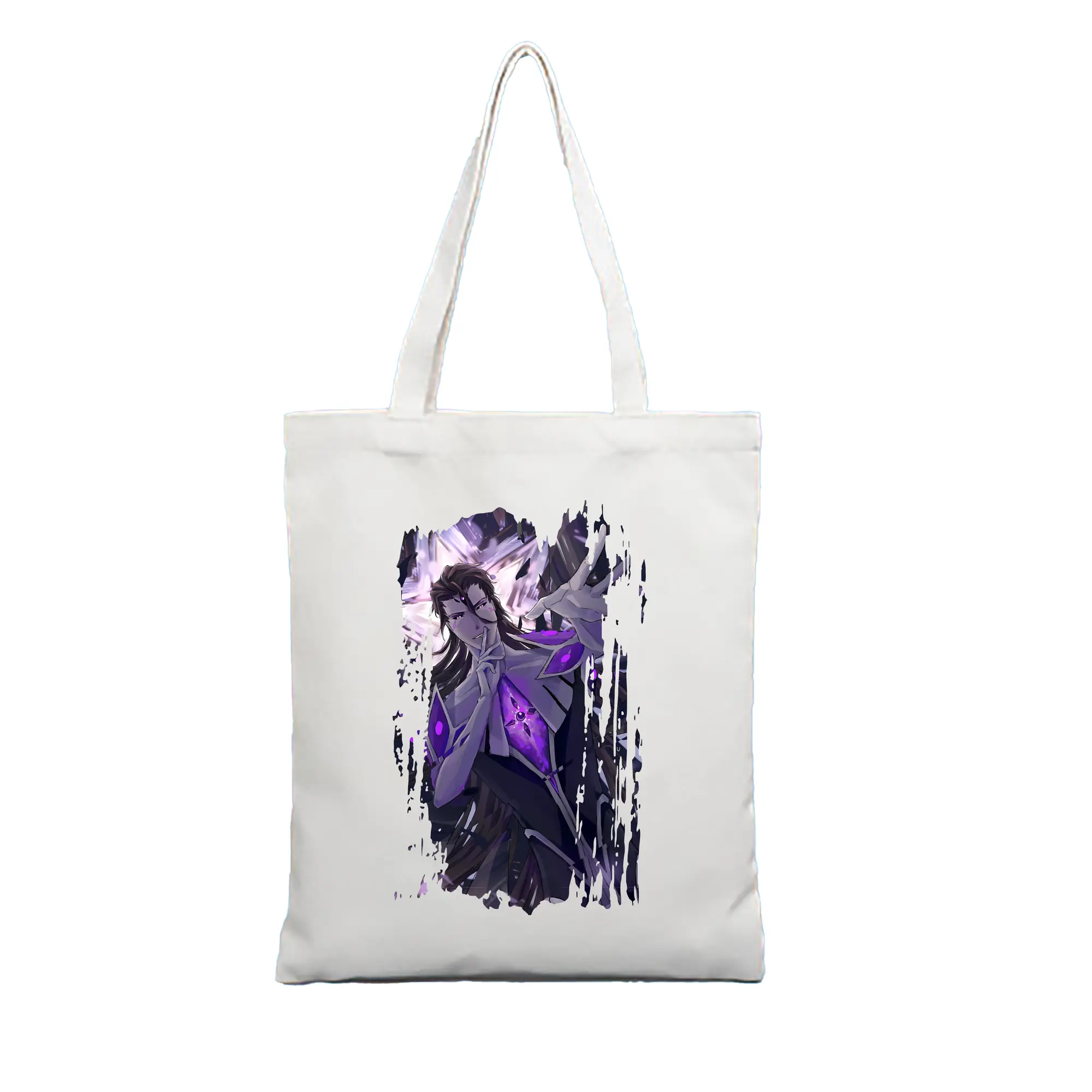 ブリーチ グッズ 藍染 惣右介 - 縦型キャンバス手提げバッグ（トートバッグ） ・ キャンバス素材 ・ ショッピング用 ・ 軽量 丈夫 お手入れ簡単