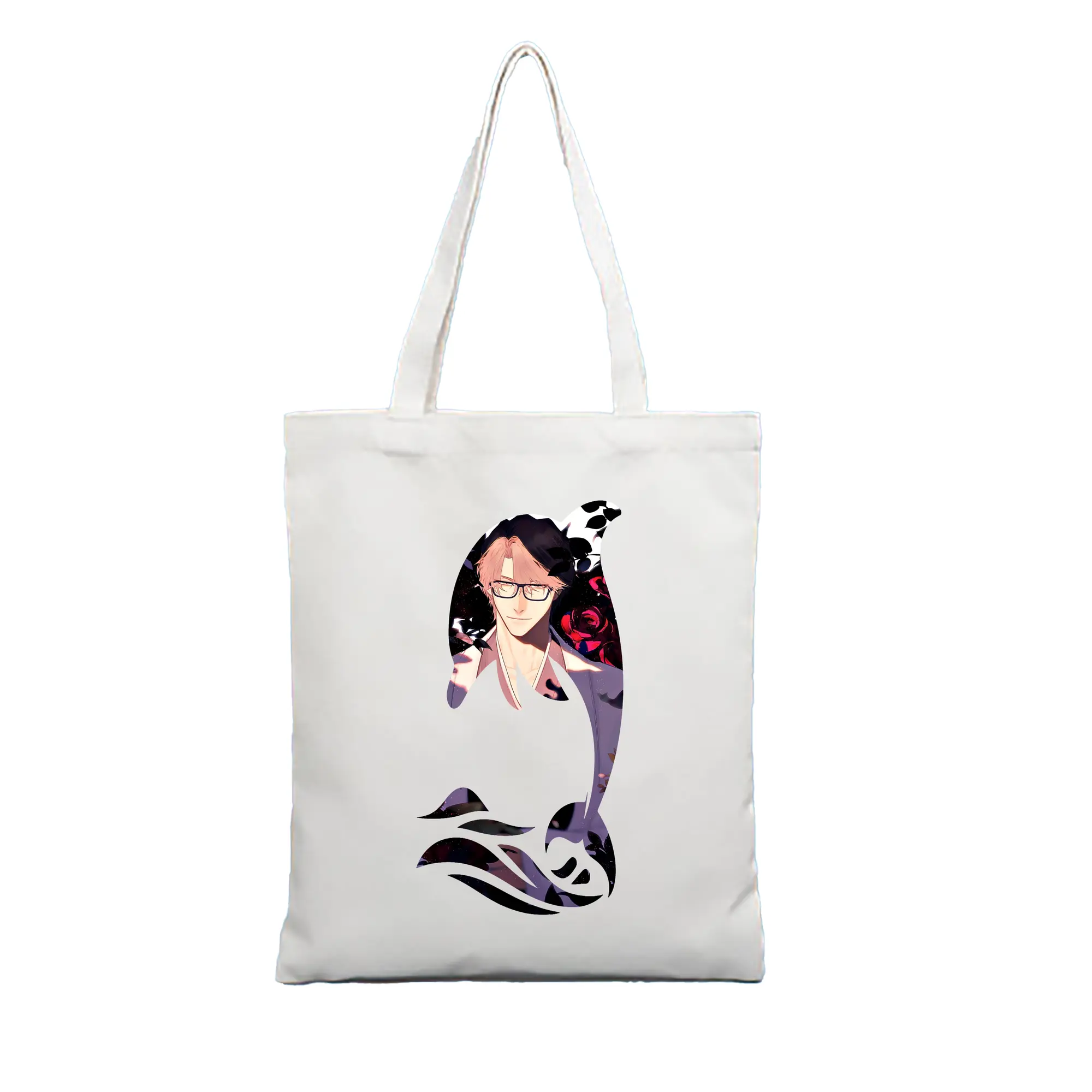 ブリーチ グッズ 藍染 惣右介 - 縦型キャンバス手提げバッグ（トートバッグ） ・ キャンバス素材 ・ ショッピング用 ・ 軽量 丈夫 お手入れ簡単