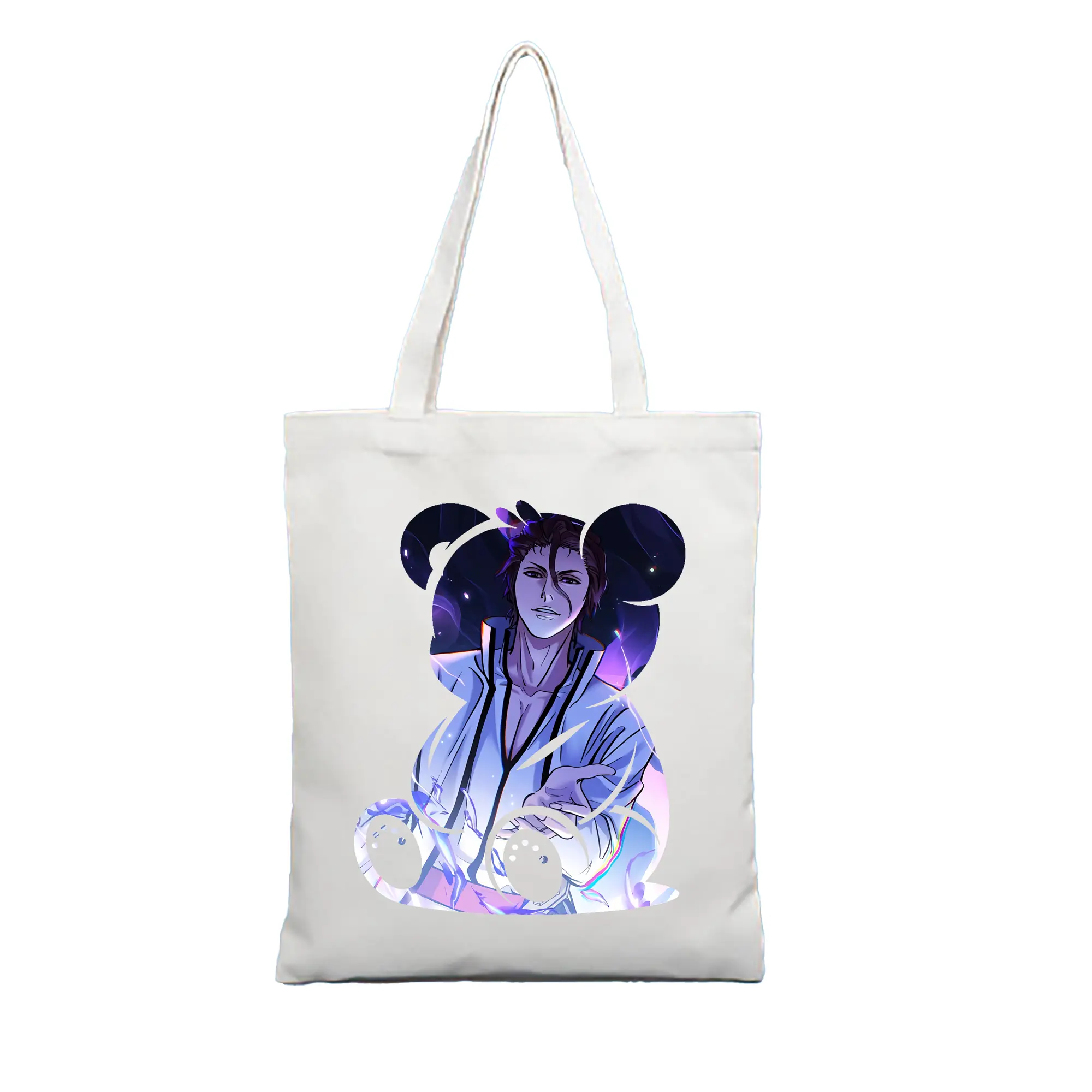 ブリーチ グッズ 藍染 惣右介 - 縦型キャンバス手提げバッグ（トートバッグ） ・ キャンバス素材 ・ ショッピング用 ・ 軽量 丈夫 お手入れ簡単