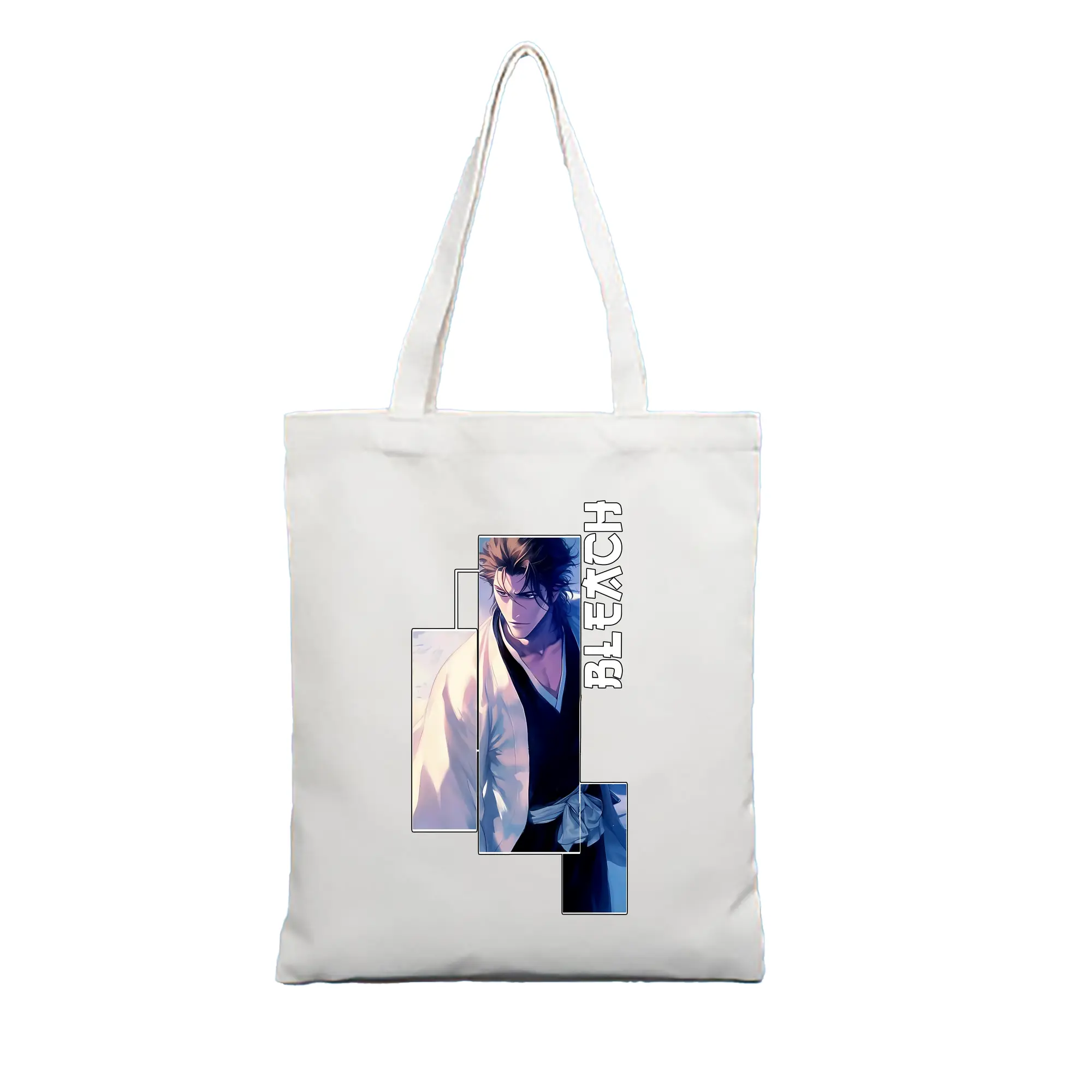 ブリーチ グッズ 藍染 惣右介 - 縦型キャンバス手提げバッグ（トートバッグ） ・ キャンバス素材 ・ ショッピング用 ・ 軽量 丈夫 お手入れ簡単
