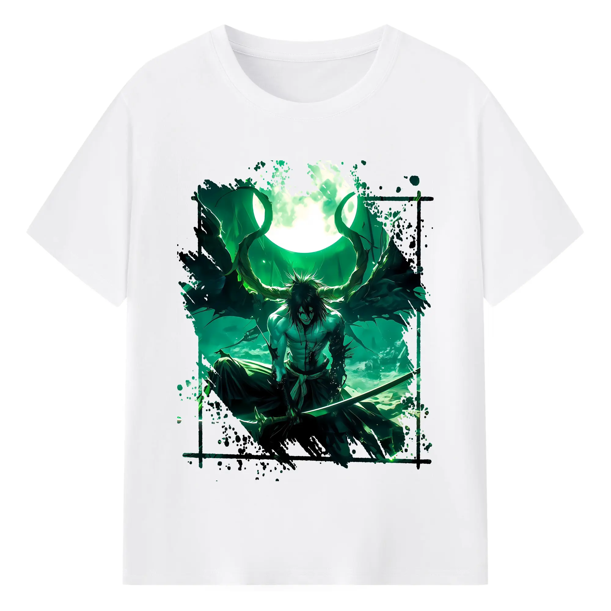 ブリーチ グッズ ウルキオラ・シファー - 綿100％ 半袖Tシャツ ・ フロントプリント ・ 快適 通気性 ・ 日常使い 散歩 スポーツ用