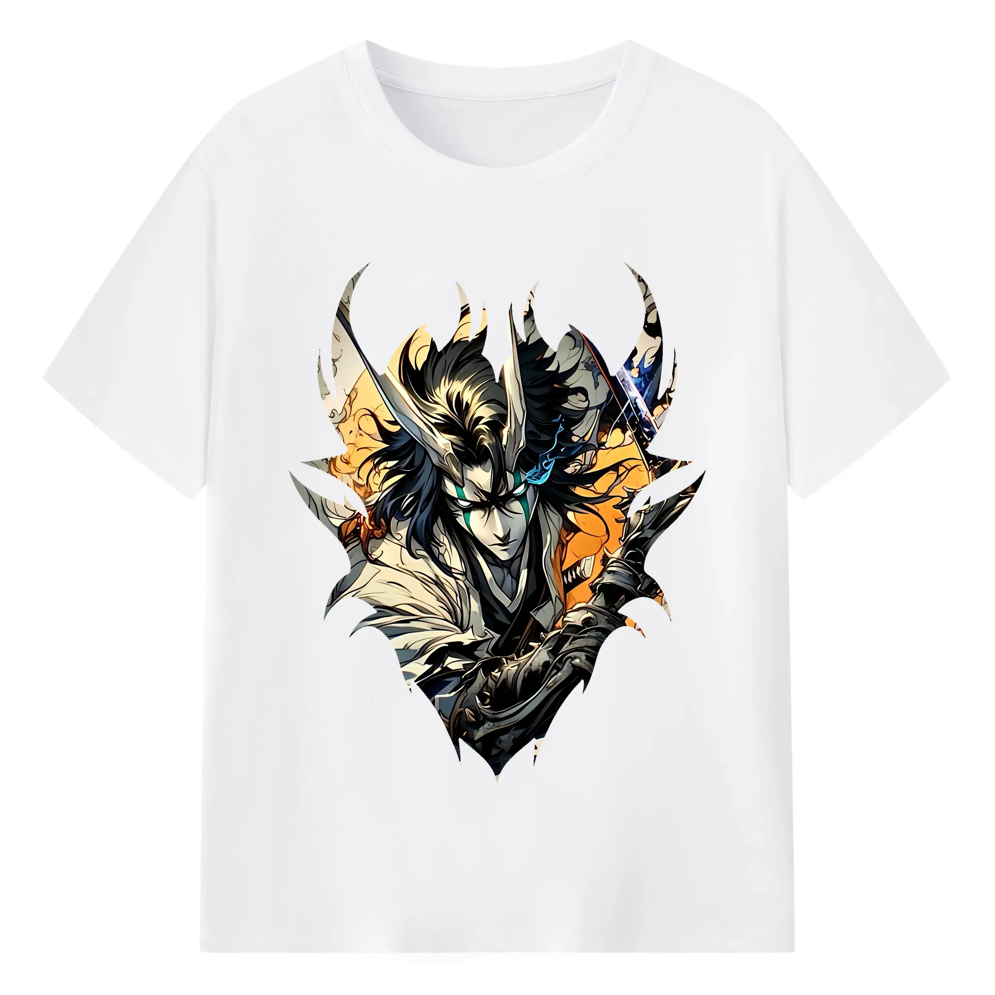 ブリーチ グッズ ウルキオラ・シファー - 綿100％ 半袖Tシャツ ・ フロントプリント ・ 快適 通気性 ・ 日常使い 散歩 スポーツ用