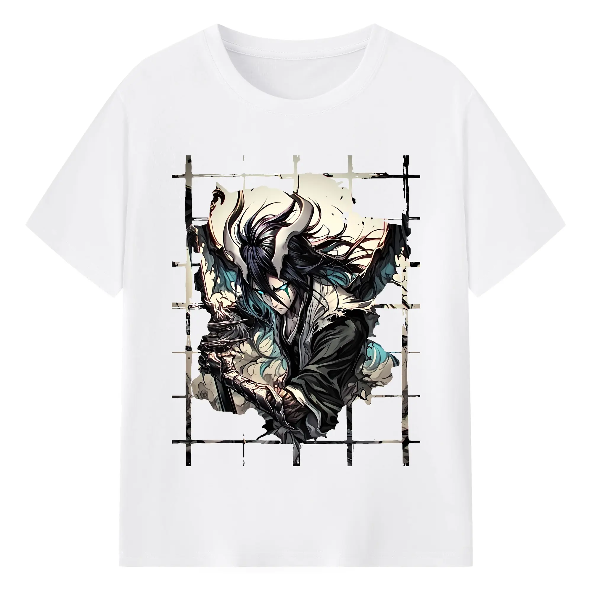 ブリーチ グッズ ウルキオラ・シファー - 綿100％ 半袖Tシャツ ・ フロントプリント ・ 快適 通気性 ・ 日常使い 散歩 スポーツ用