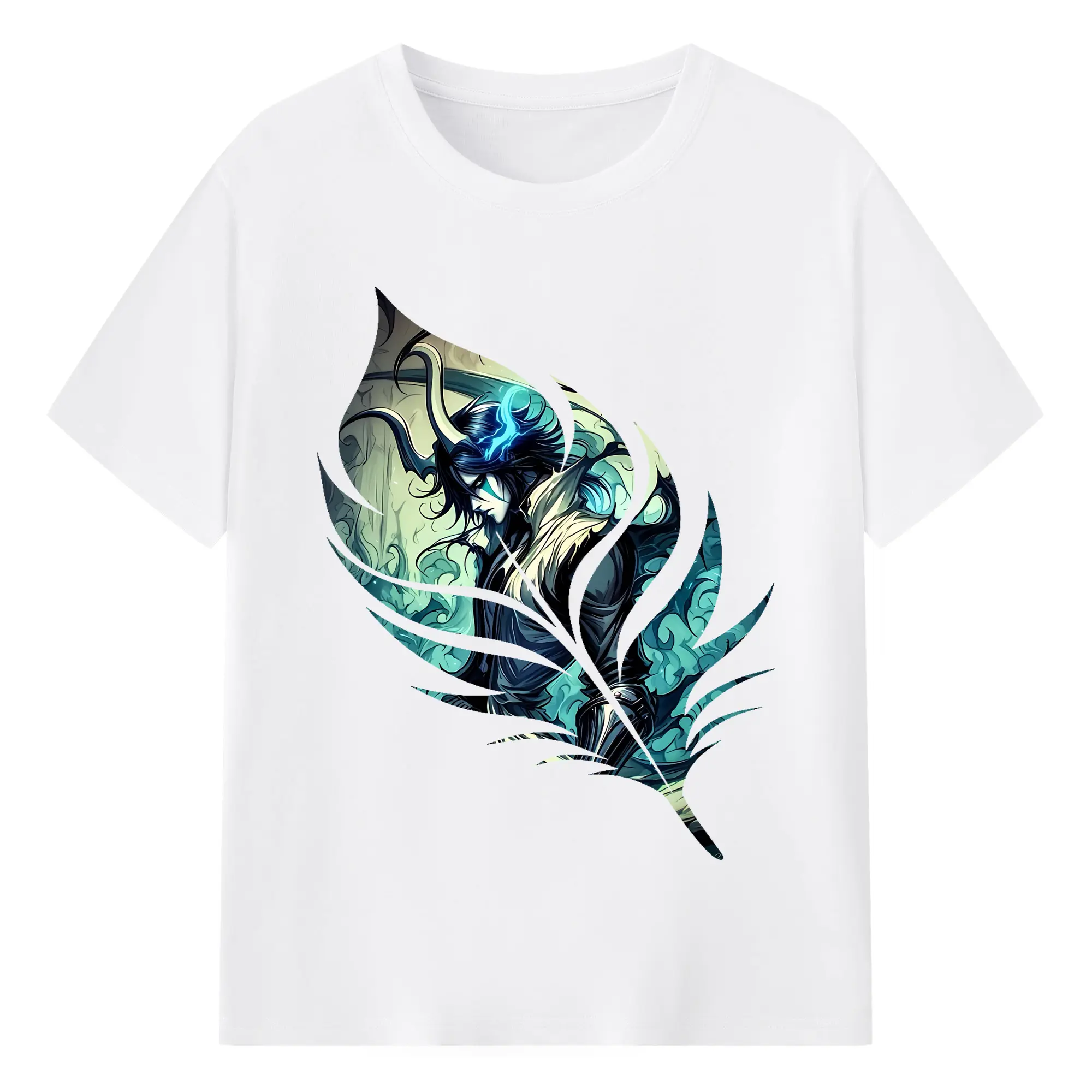 ブリーチ グッズ ウルキオラ・シファー - 綿100％ 半袖Tシャツ ・ フロントプリント ・ 快適 通気性 ・ 日常使い 散歩 スポーツ用