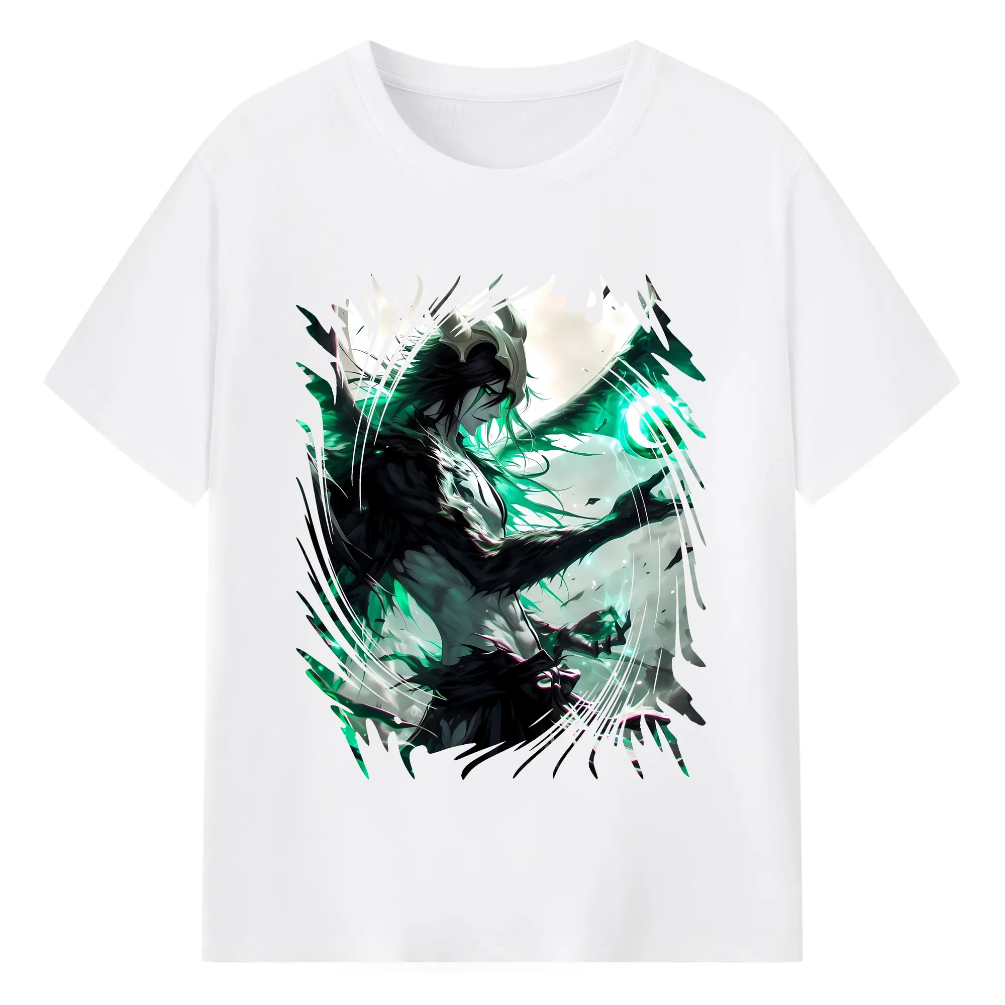 ブリーチ グッズ ウルキオラ・シファー - 綿100％ 半袖Tシャツ ・ フロントプリント ・ 快適 通気性 ・ 日常使い 散歩 スポーツ用