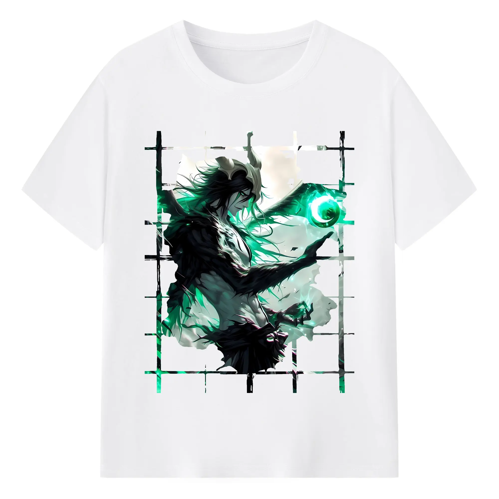 ブリーチ グッズ ウルキオラ・シファー - 綿100％ 半袖Tシャツ ・ フロントプリント ・ 快適 通気性 ・ 日常使い 散歩 スポーツ用